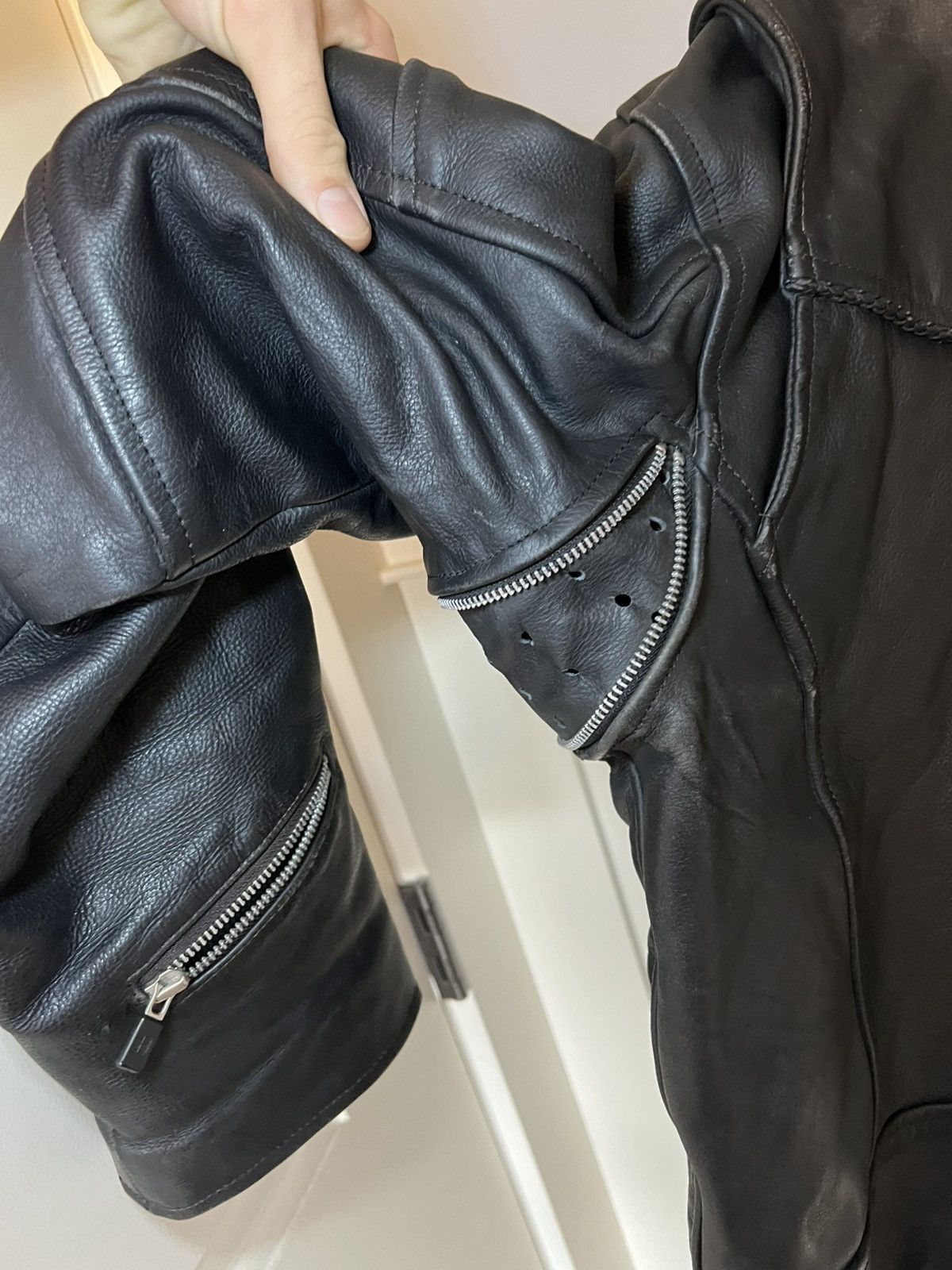 Vintage Vintage heavy leather biker jacket Size US XXL / EU 58 / 5 - 12 Thumbnail