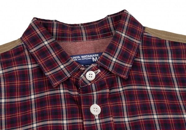Junya Watanabe Shirt Paneled Check Switch Long Sleeve Red Size US XS / EU 42 / 0 - 3 Thumbnail