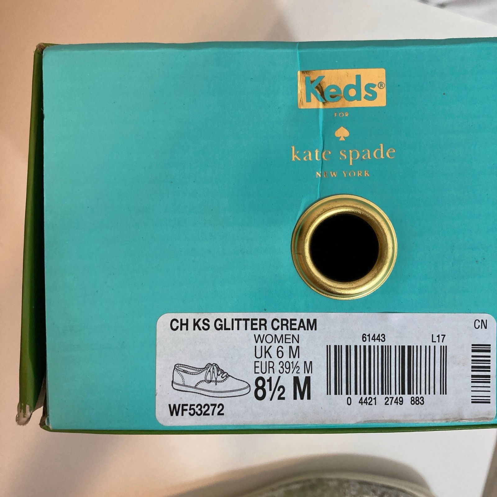 Kate Spade Keds x Kate Spade New York Champion Glitter Cream Sneakers Size US 8.5 / IT 38.5 - 17 Thumbnail