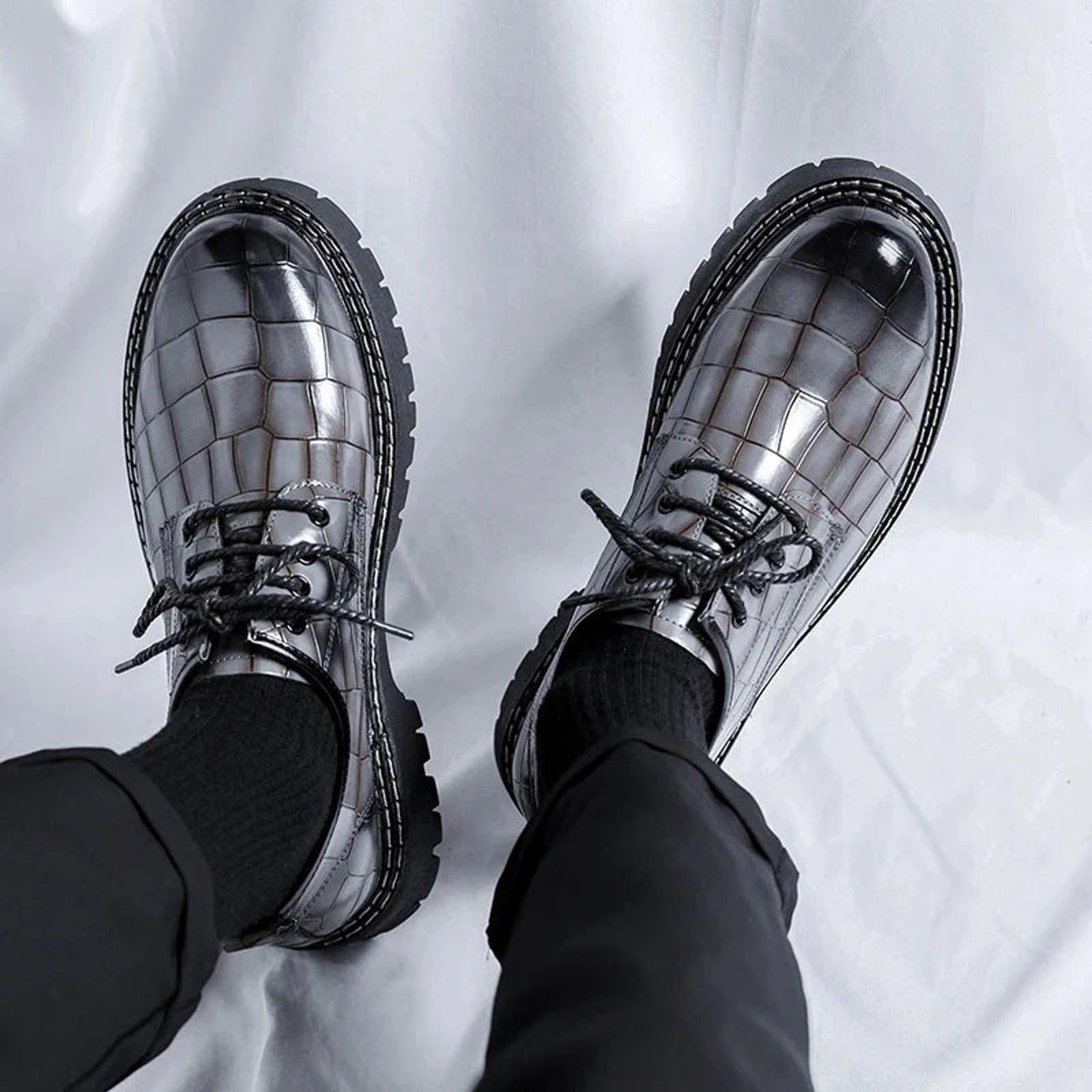 Other Garosu Croc Texture Chunky Sole Shoes Size US 9 / EU 42 - 2 Thumbnail