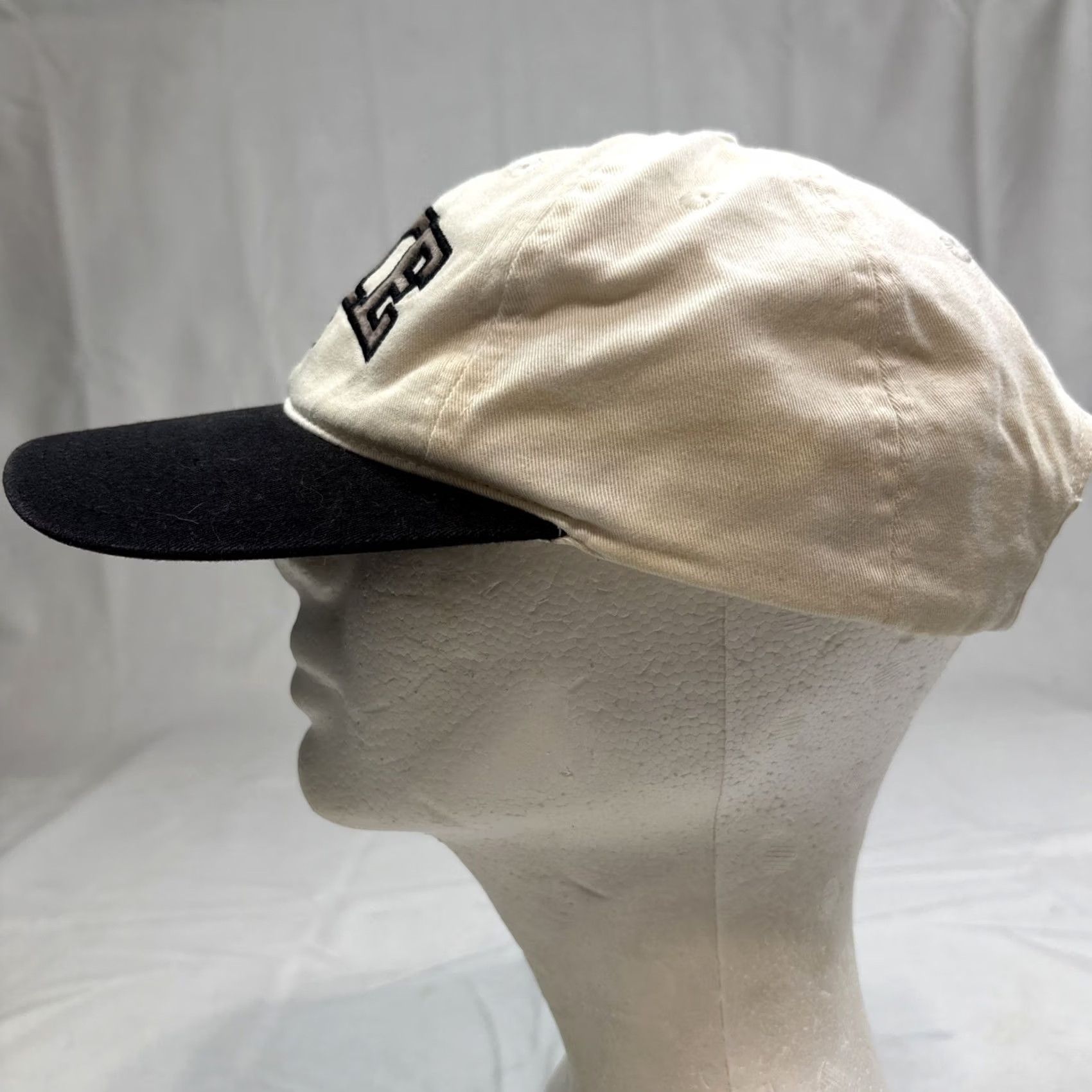 Nike VINTAGE Nike Baseball Cap White Blue Brim Black Tag Strap Back 90s Streetwear Mens One Size White Size ONE SIZE - 6 Thumbnail