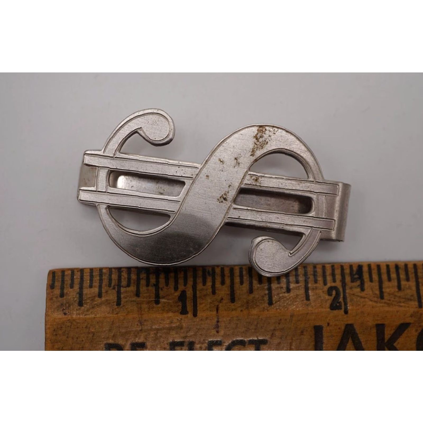 Vintage VINTAGE Metal Money Clip Dollar Sign Silver Tone Men's Jewelry Size ONE SIZE - 3 Thumbnail
