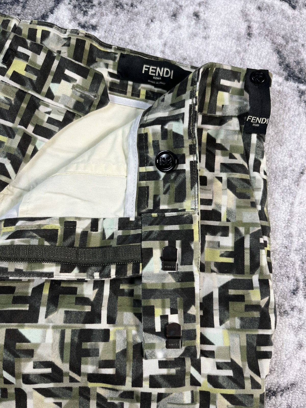 Fendi Fendi FF Monogram Shorts Green 48 Italy Size US 34 / EU 50 - 7 Thumbnail