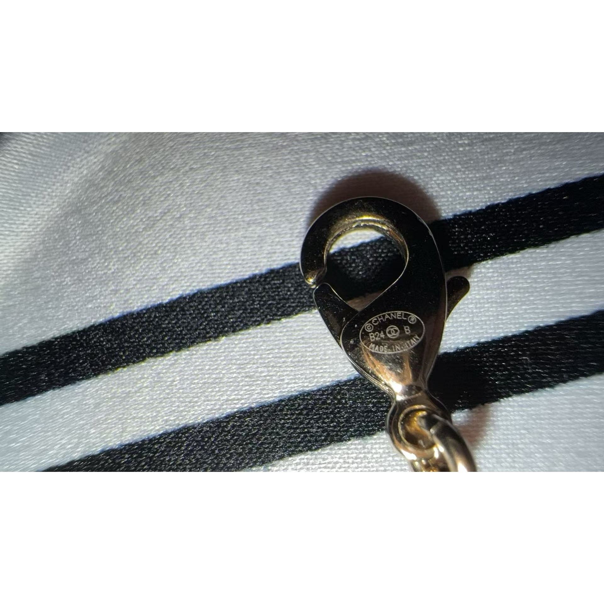 Chanel Chanel Authentic Gold-Plated Crystal Logo Pendant Necklace Size ONE SIZE - 5 Thumbnail