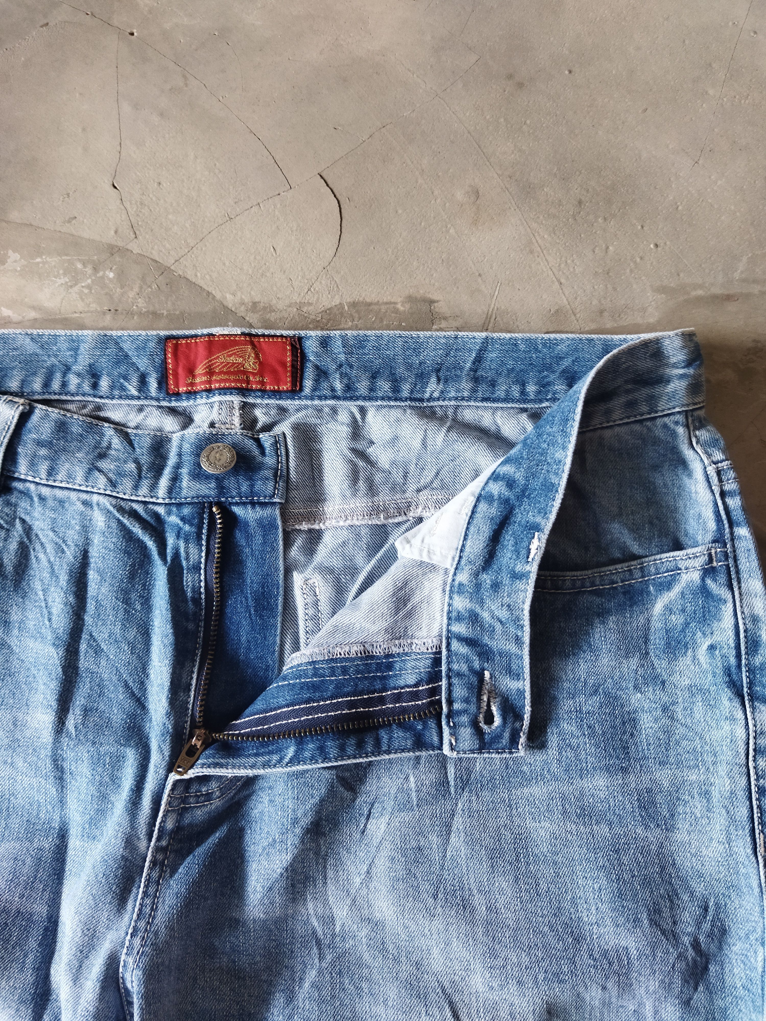 Vintage VINTAGE INDIAN LIGHT BLUE JEANS PANTS Size US 35 - 6 Thumbnail