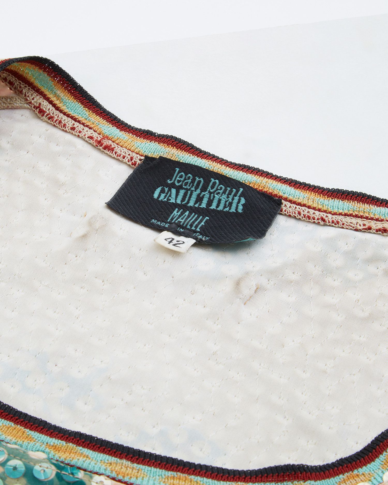 Jean Paul Gaultier S/S 1991 Metallic gold sequin crop-top and dress set Size M / US 6-8 / IT 42-44 - 9 Thumbnail