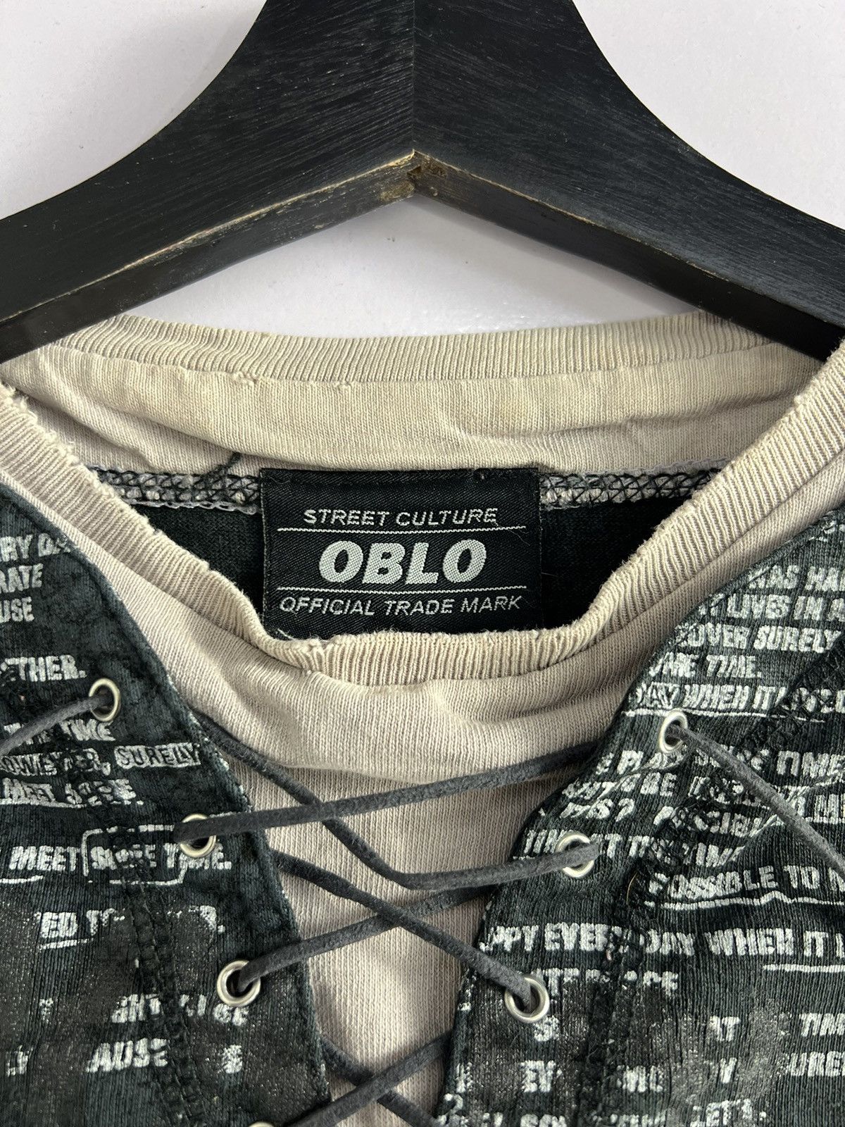 Japanese Brand × Vintage Y2k Distressed Vintage Oblo Noted Punk Layer Long Sleeve tee Size US M / EU 48-50 / 2 - 9 Thumbnail