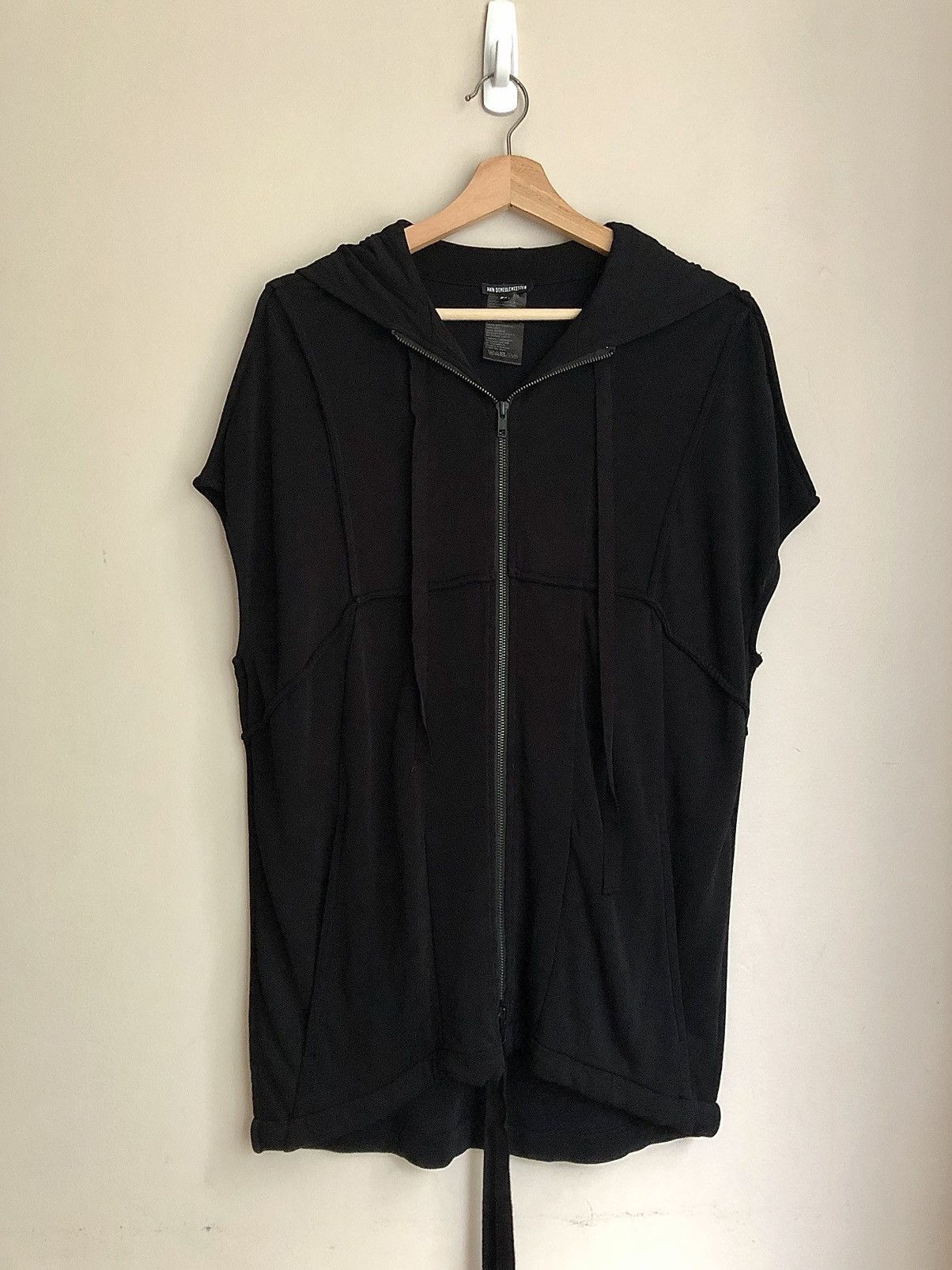 Ann Demeulemeester Oversized Sleeveless Zip Hoodie