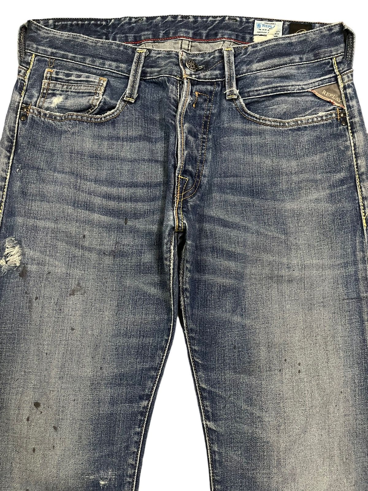 Replay Vintage 90s Replay Blue Wash Style Loose Jeans Size US 32 / EU 48 - 3 Thumbnail