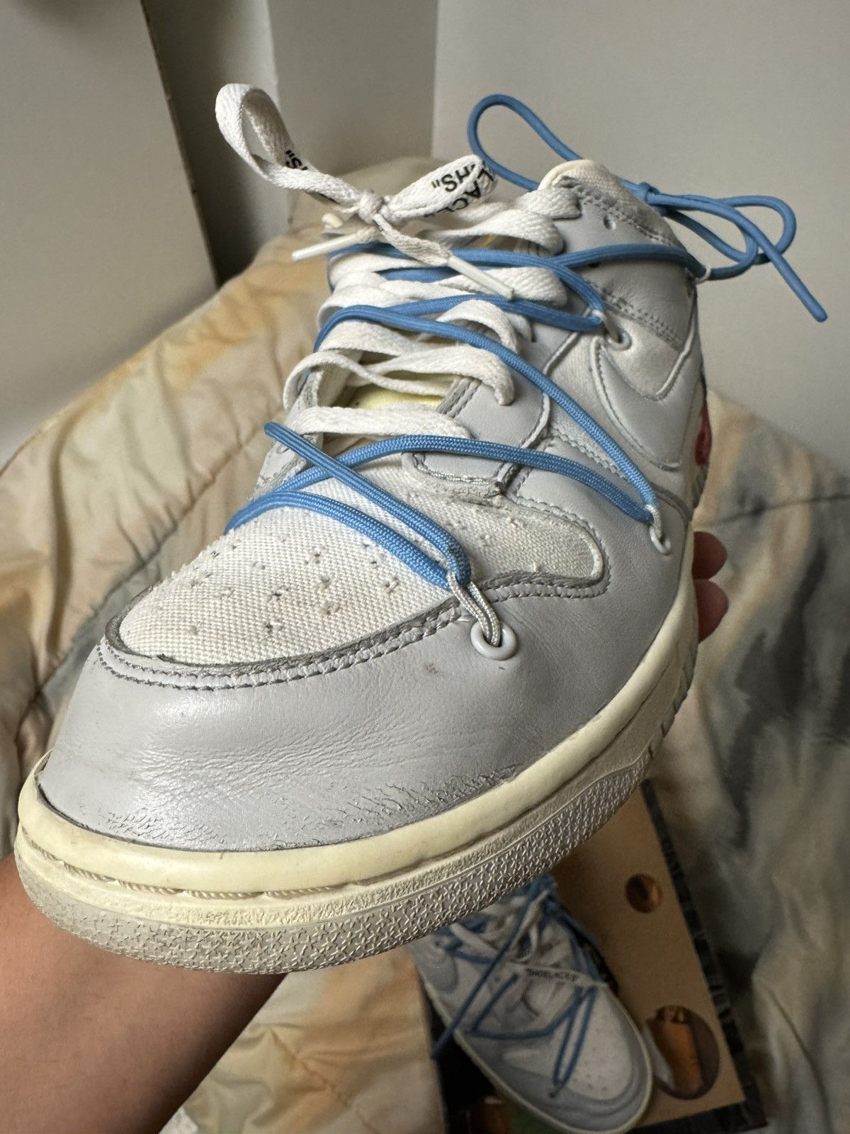 Nike × Off-White Nike Dunk Low Off-White Lot 5 Size US 11.5 / EU 44-45 - 18 Thumbnail
