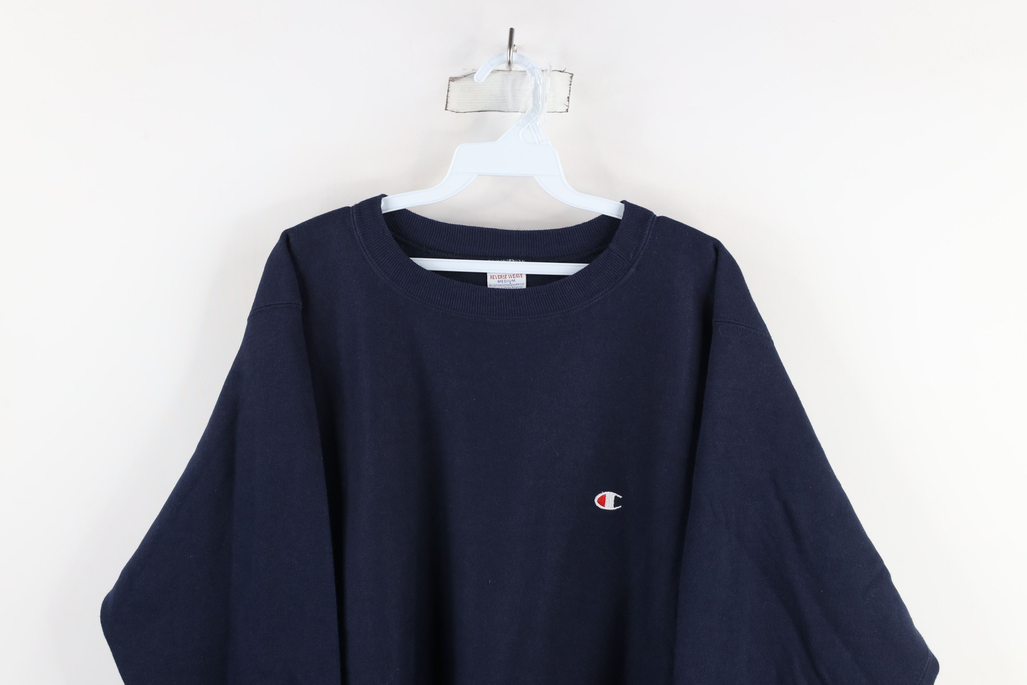 Champion × Vintage Vintage 90s Champion Reverse Weave Sweatshirt Blue USA Size US M / EU 48-50 / 2 - 2 Thumbnail