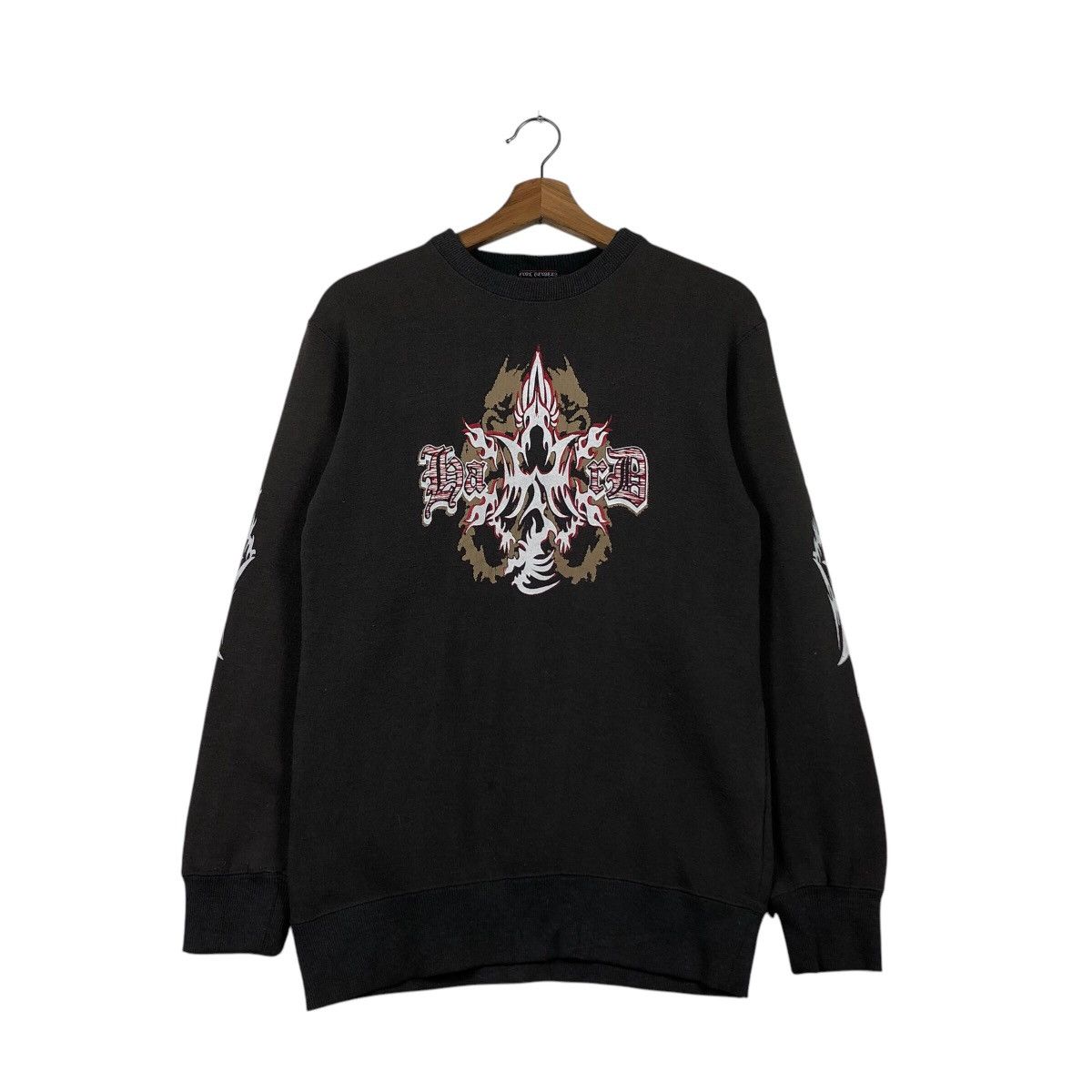Japanese Brand 📌Vintage Japanese Brand Sweatshirt Punk Design Big Logo Size US M / EU 48-50 / 2 - 2 Thumbnail