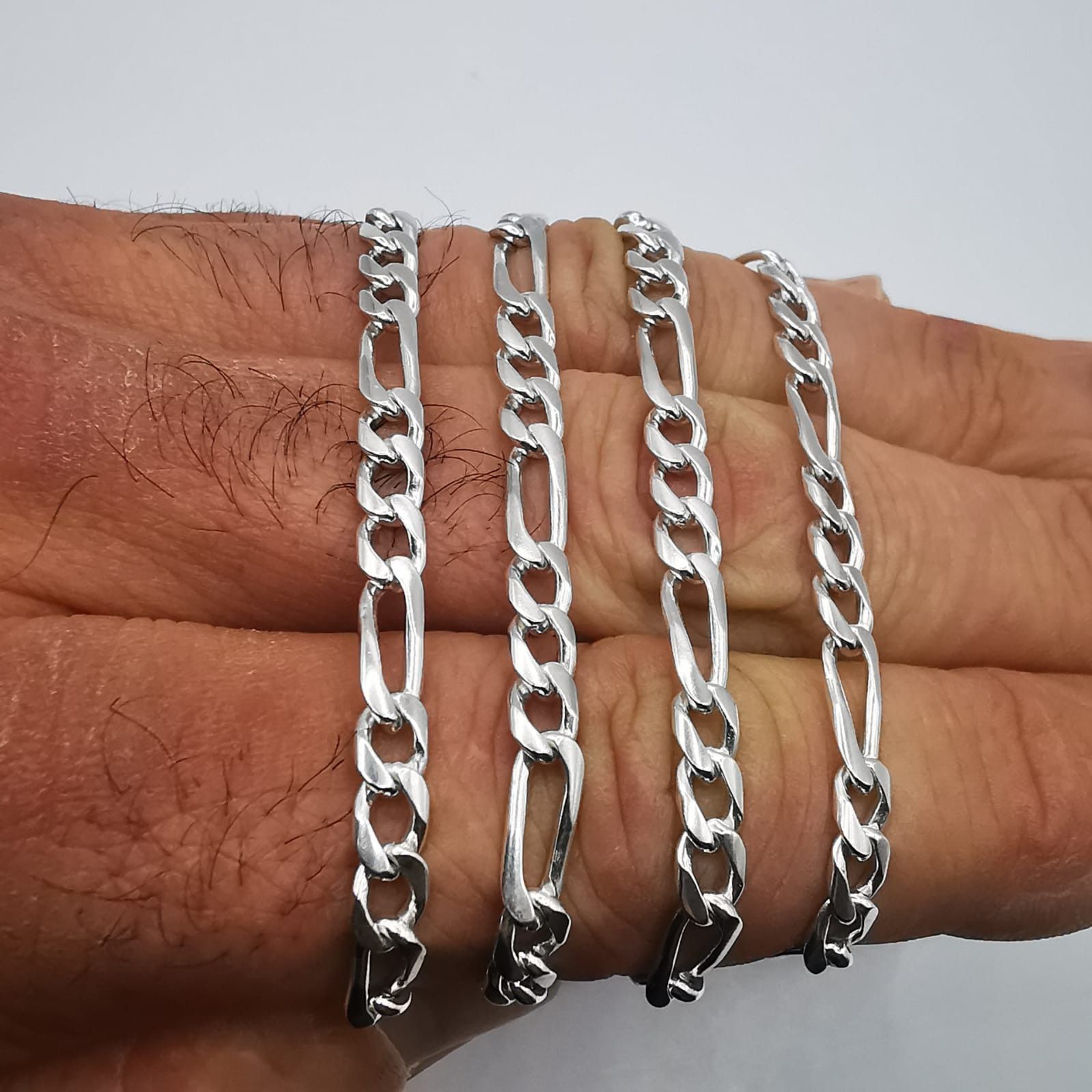 Sterling Silver Vintage Jewelry Chain, 925 Sterling Silver, Signed 20,94g Size ONE SIZE - 4 Thumbnail