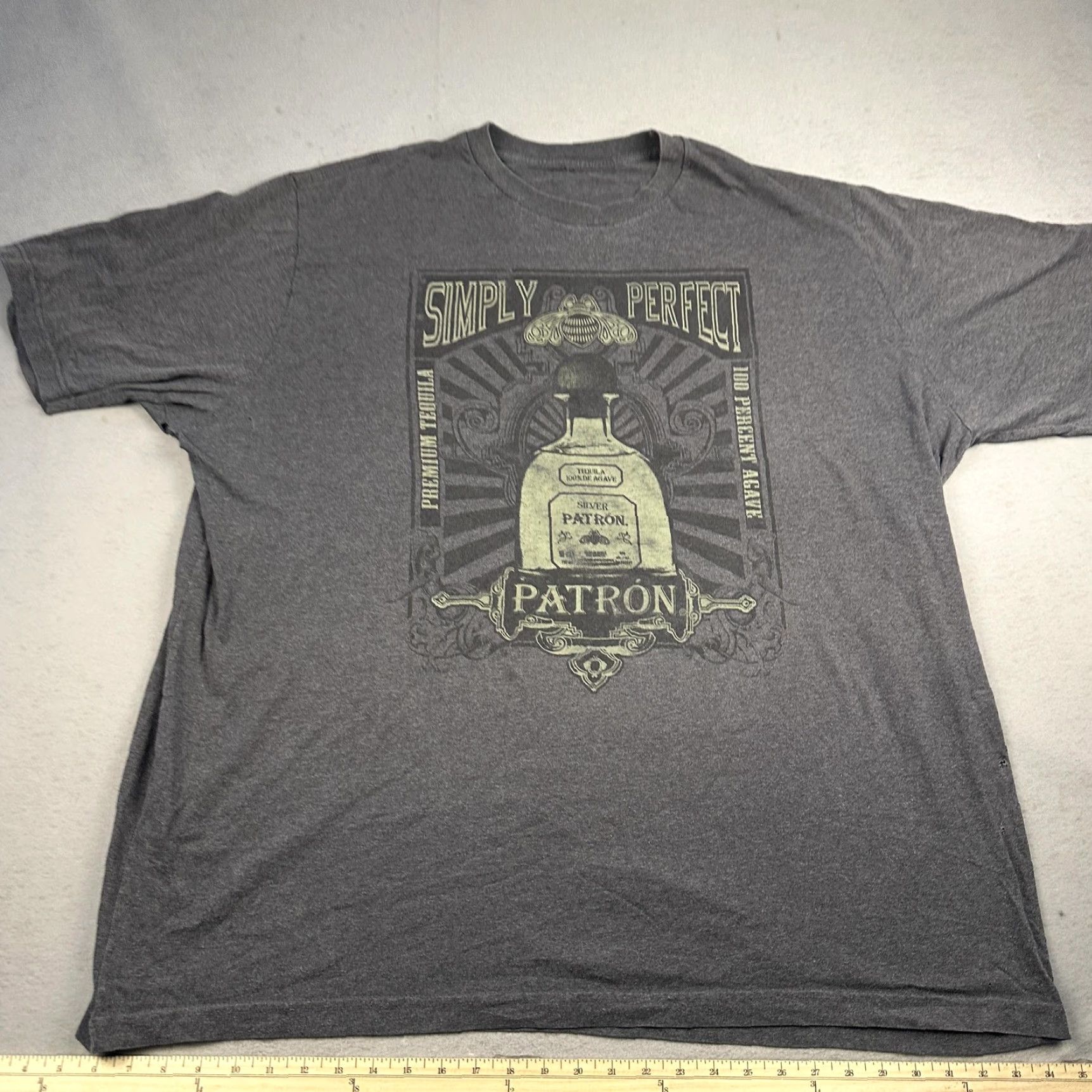 Other Patrón Tequila Shirt Mens 3XL Gray Graphic Print Short Sleeve T-Shirt Promo Simply Perfect Size US XXL / EU 58 / 5 - 2 Thumbnail