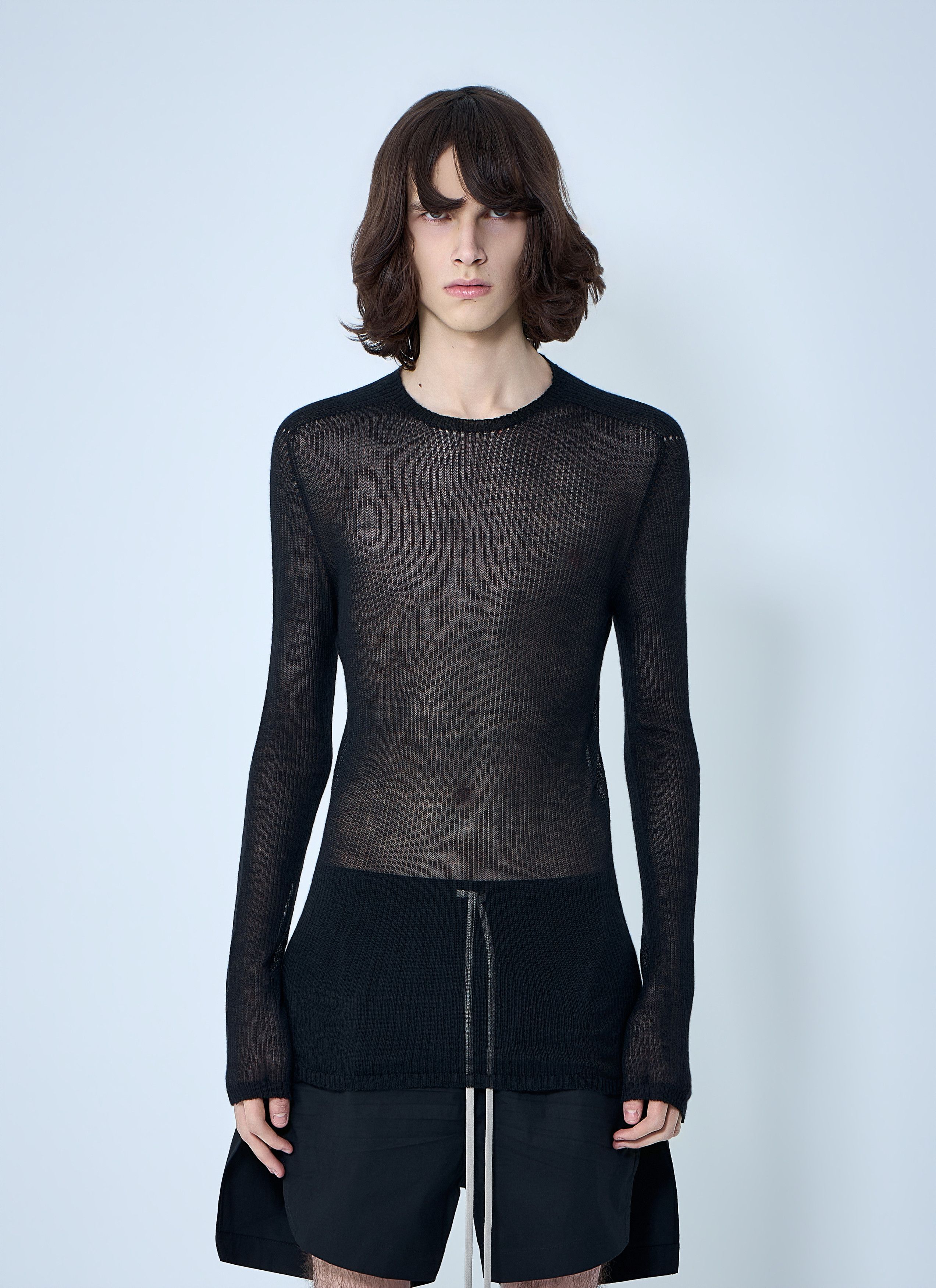Rick Owens Sheer Knit Long Sleeve Top Size US M / EU 48-50 / 2 - 1 Thumbnail
