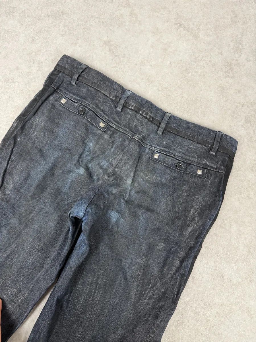 Dolce & Gabbana AW2006 Dolce & Gabbana Black Reworked Waxed Wenim Jeans Size US 32 / EU 48 - 10 Thumbnail