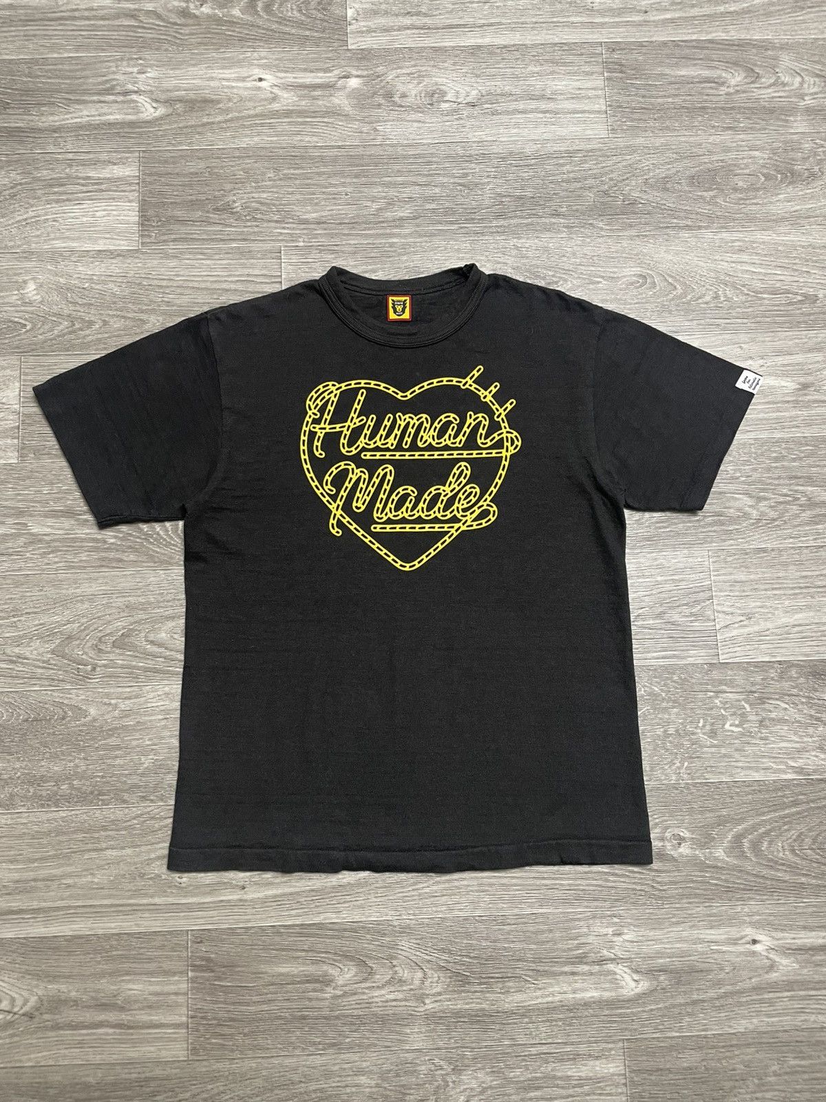 Human Made Human Made Heart Logo T-Shirt Black/Yellow Made In Japan Size US M / EU 48-50 / 2 - 1 Thumbnail