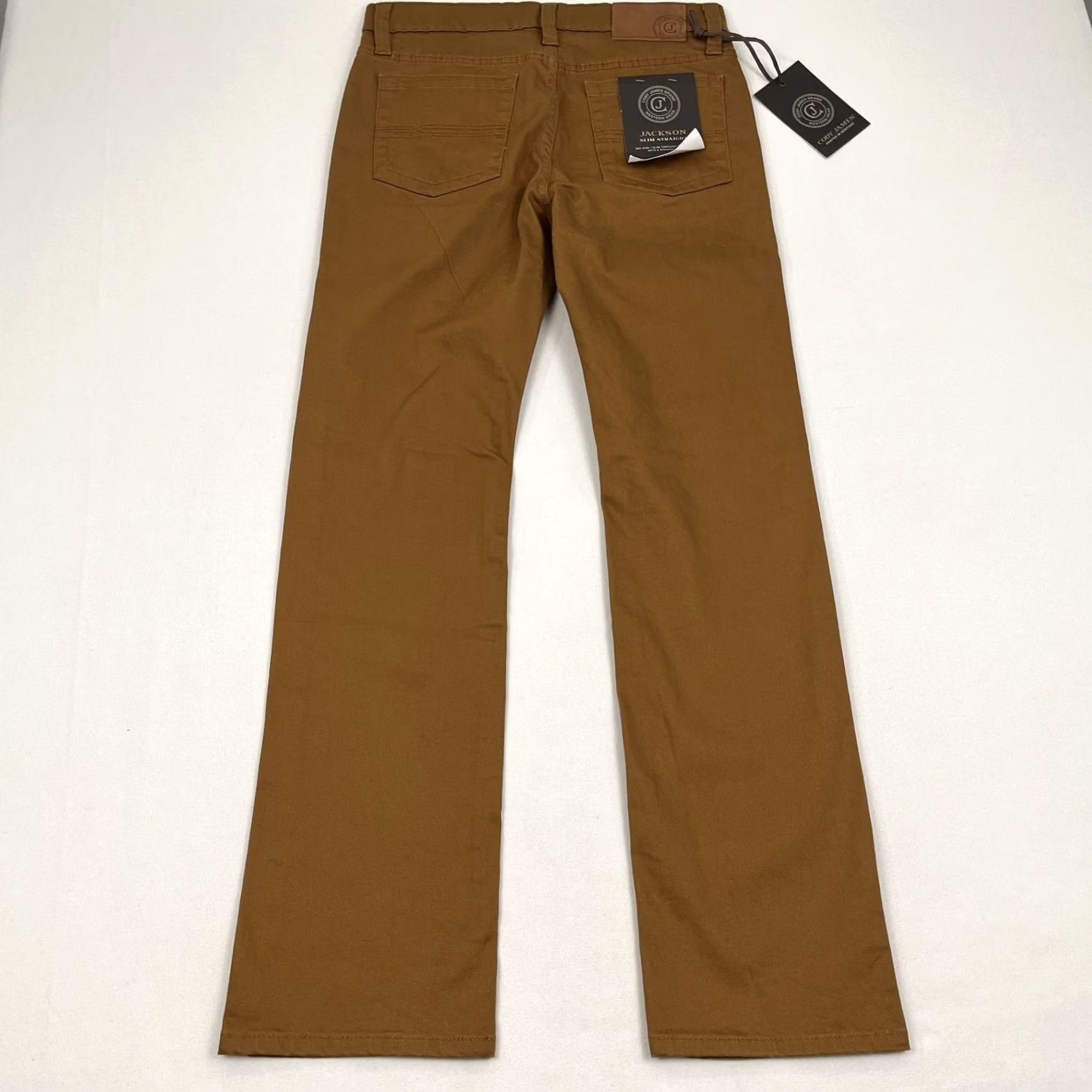 Cody James Cody James Jackson Jeans Mens 30 x 32 Slim Straight Brown Workwear Western Wear Jeans Men's Regular 30 Brown Slim Straight Western Mens Size US 30 / EU 46 - 4 Thumbnail