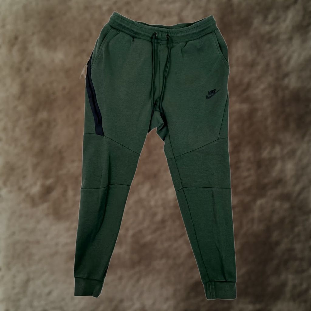 Nike Nike Sweatpants Mens Small Green Tech Fleece Jogger Pants Tapered Athletic Short Size US 29 - 1 Thumbnail