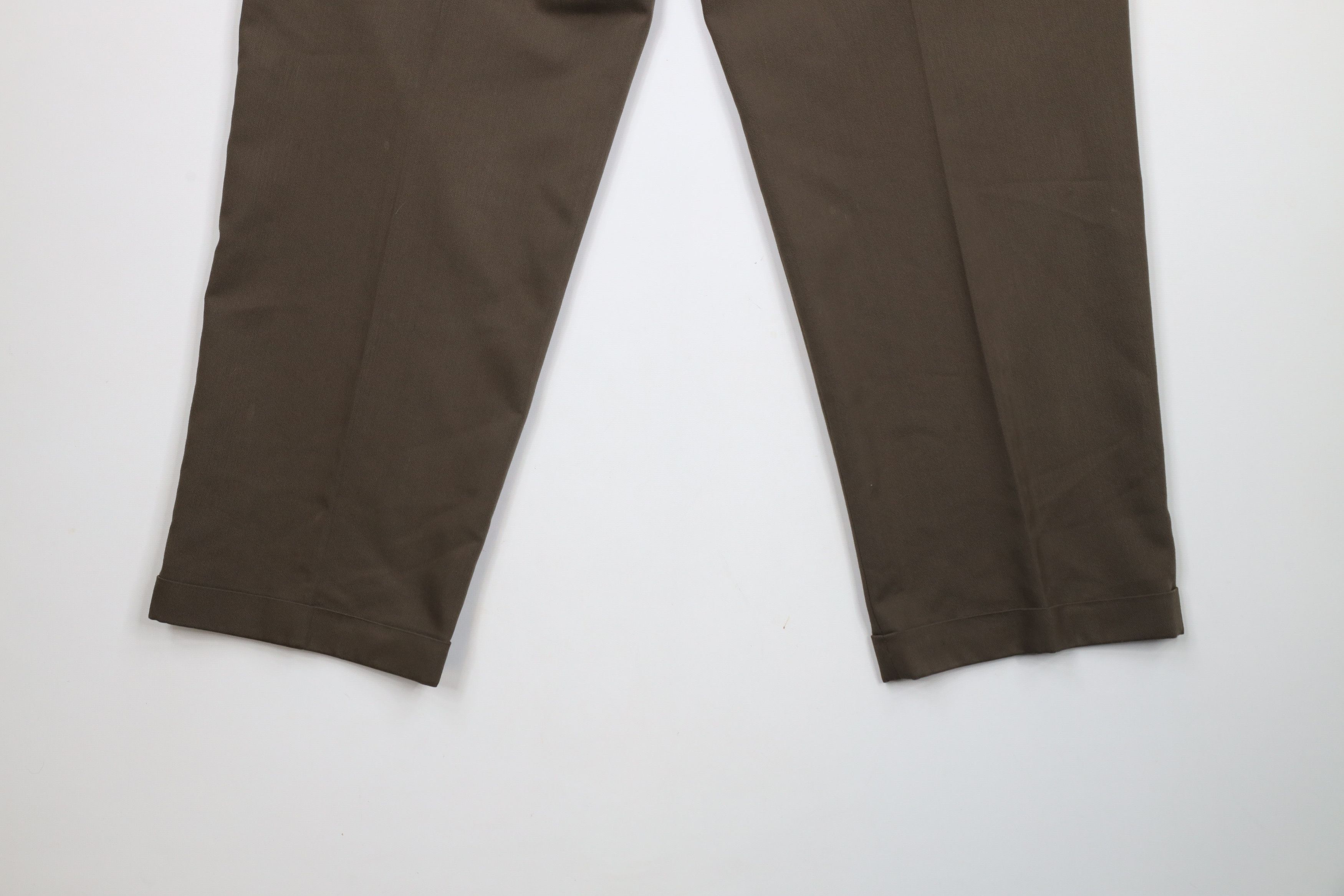 Levi's × Vintage Vintage 90s Levis Rayon Blend Wide Leg Chino Pants Brown USA Size US 36 / EU 52 - 16 Thumbnail