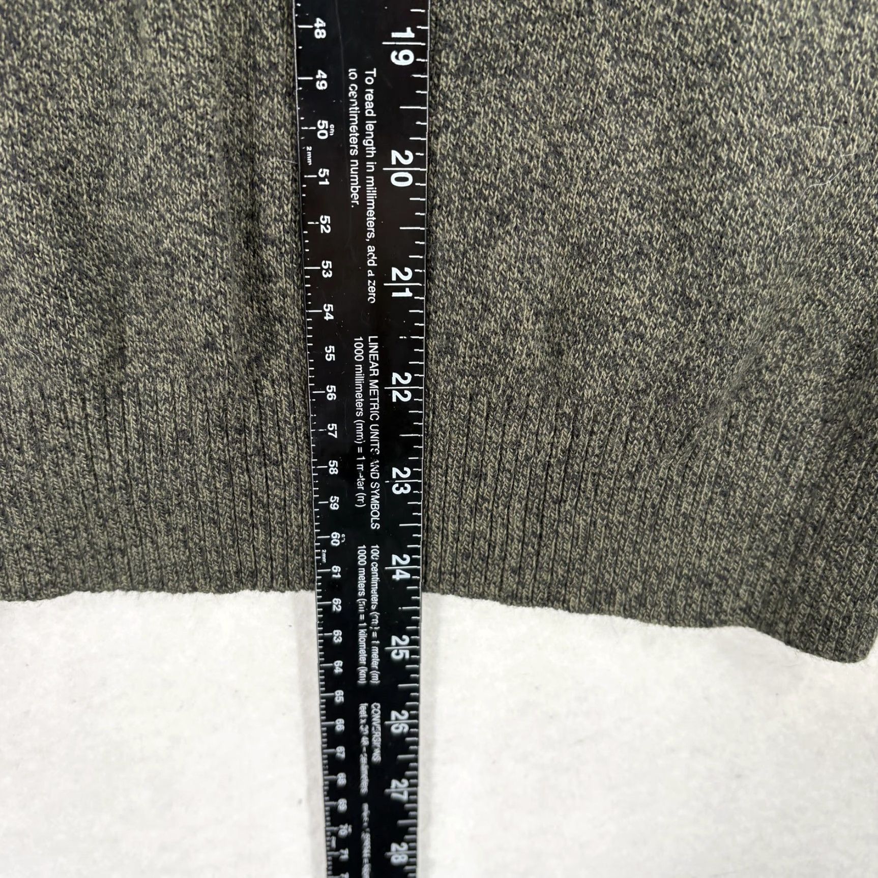 Express Express Sweater Womens Small Gray Green Deep V Neck Long Sleeve Knit Pullover Size S / US 4 / IT 40 - 7 Thumbnail