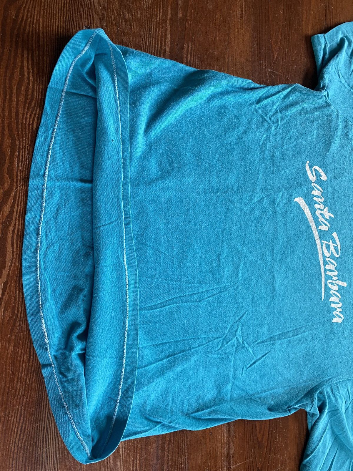 Vintage Vintage 80’s Santa Barbara Blue Single Stitch Tee Size US M / EU 48-50 / 2 - 9 Thumbnail