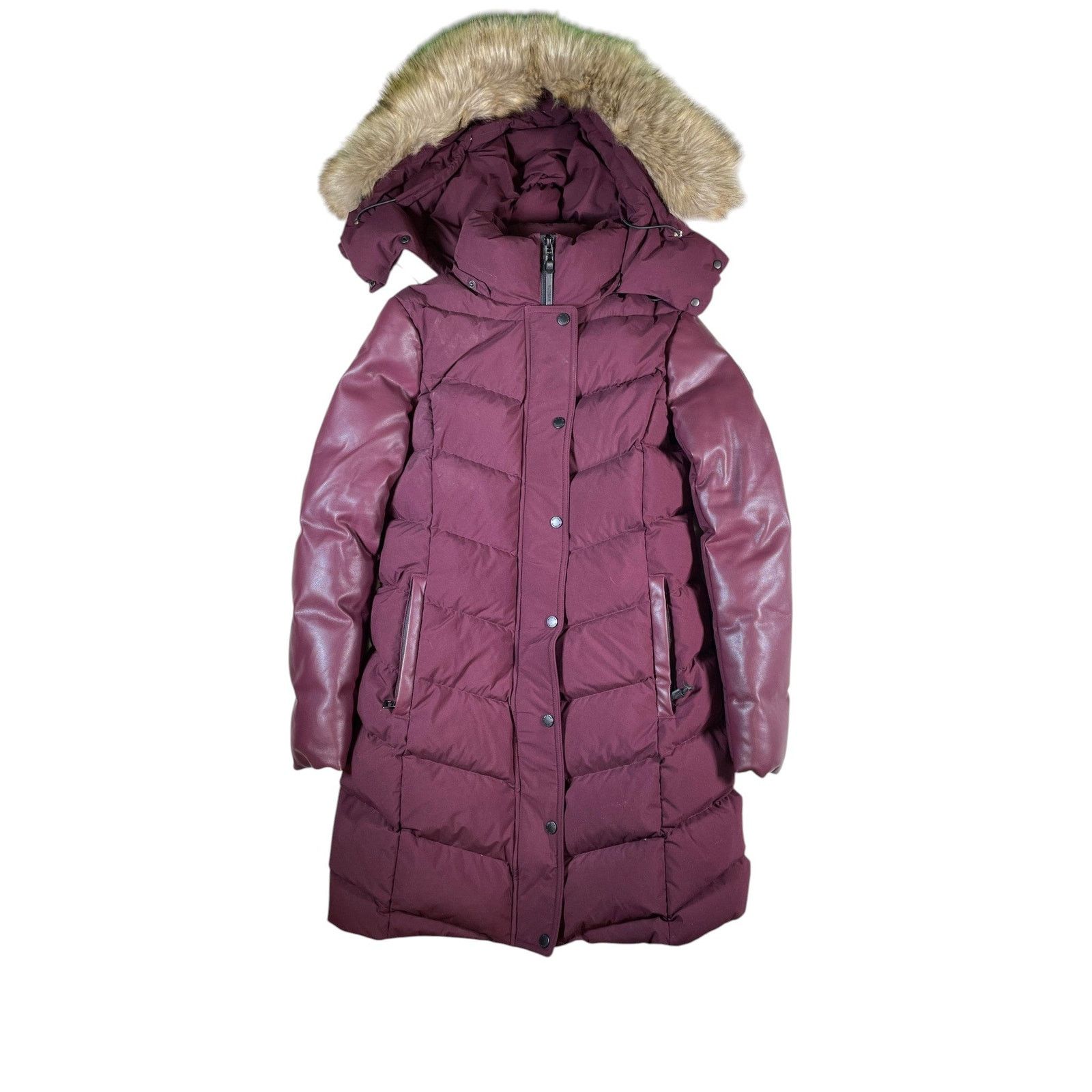 Rudsak Rudsak Sleeve Matte Down Leather Puffer Jacket Size US XS / EU 42 / 0 - 1 Thumbnail
