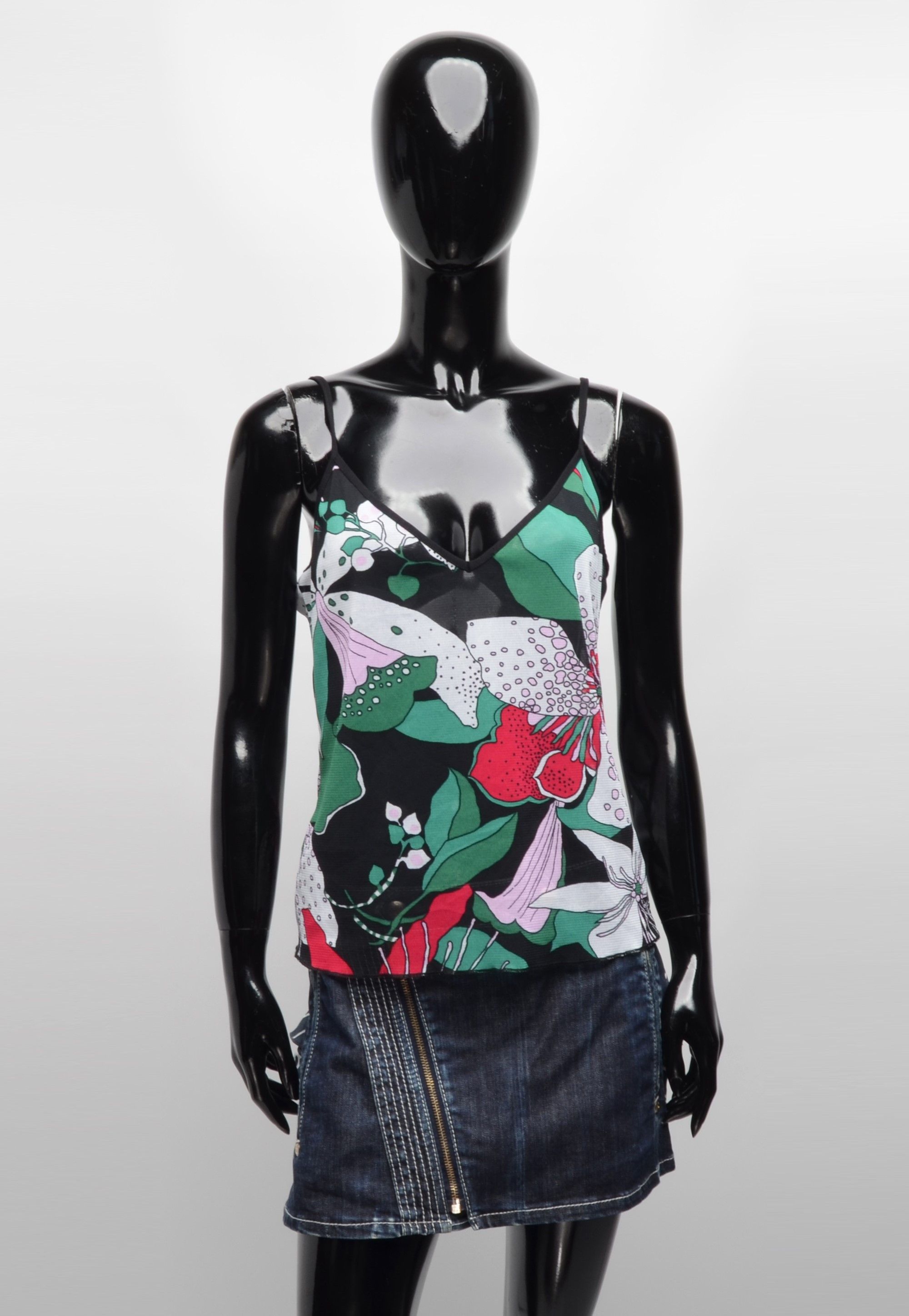 Vintage Vintage Per Una Y2K Floral Mesh Cami Tank Top Size M / US 6-8 / IT 42-44 - 1 Thumbnail