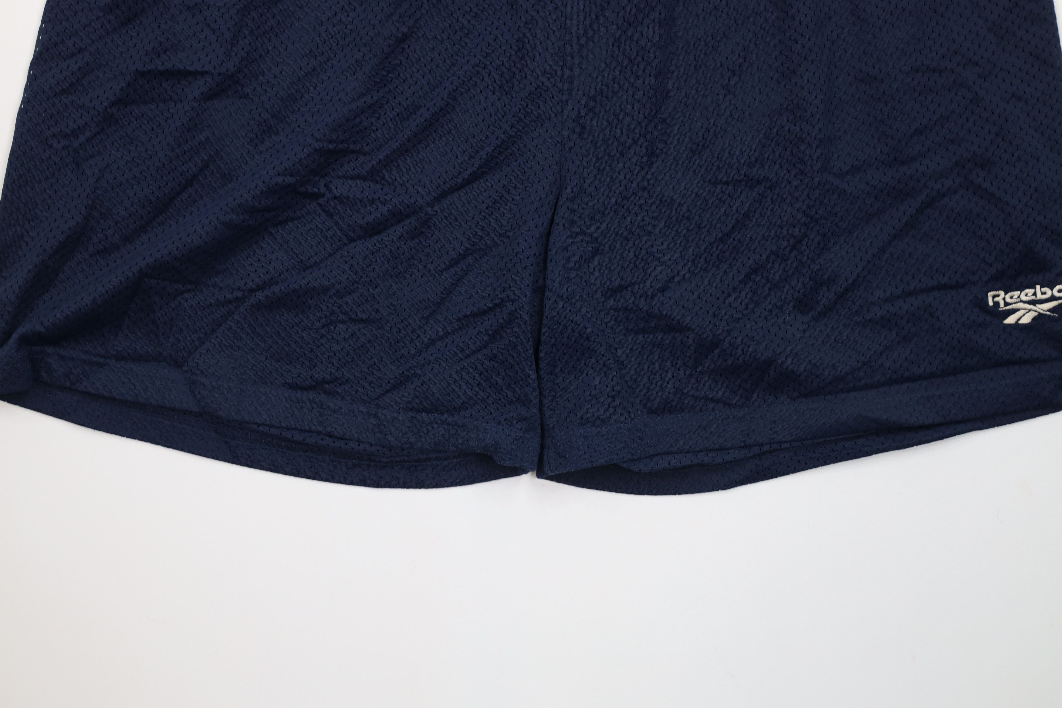Reebok Vintage 90s Reebok Spell Above Knee Mesh Shorts Navy Blue Size US 34 / EU 50 - 4 Thumbnail