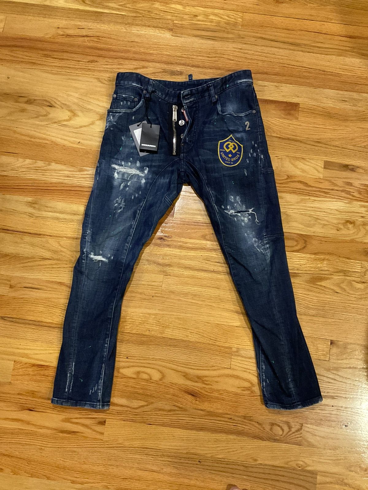 image of Dsquared2 Tidy Biker Jeans in Blue, Men's (Size 32)