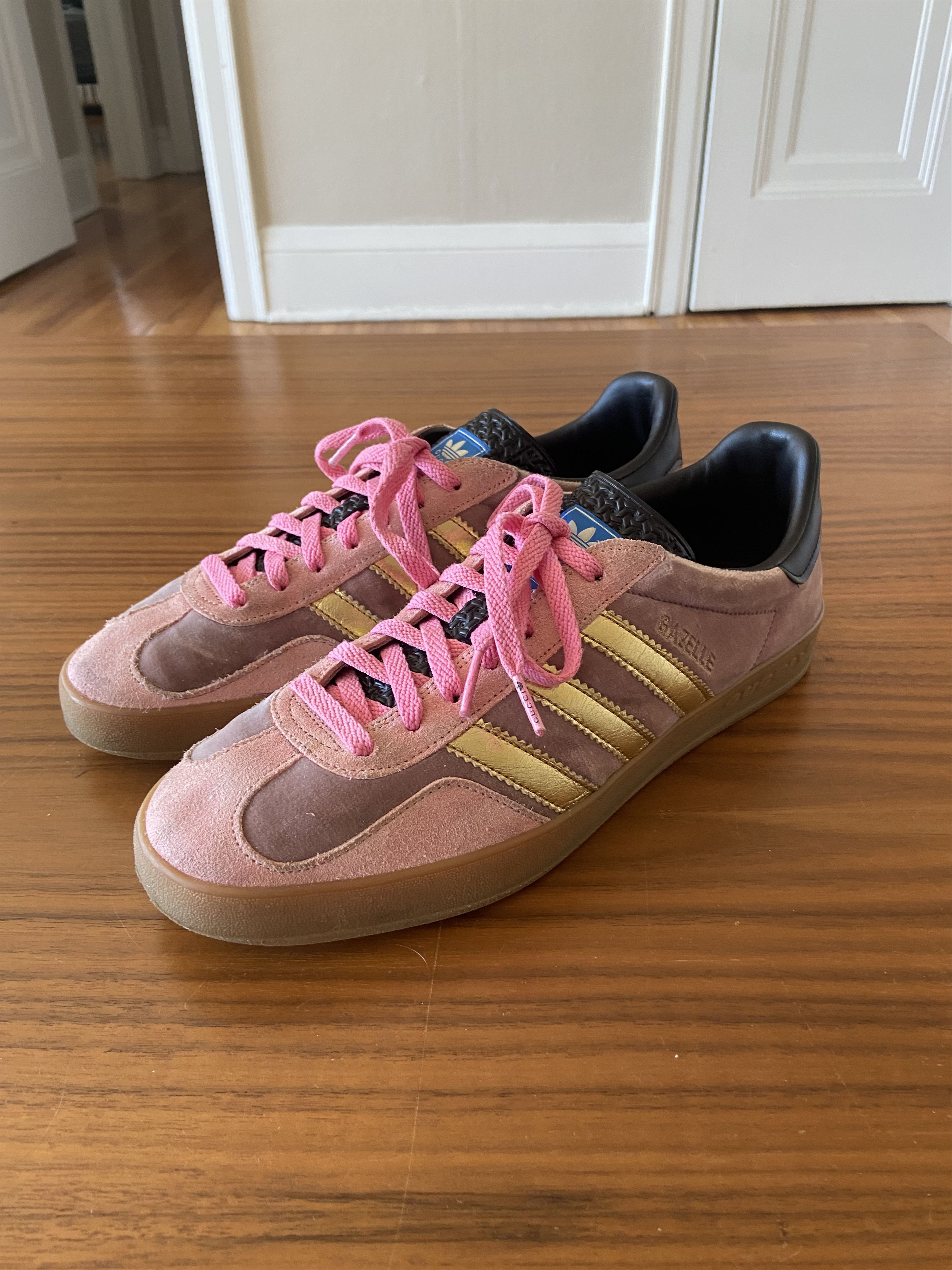 Adidas × Gucci Adidas X Gucci Gazelle Pink Velvet Size US 10 / IT 40 - 2 Thumbnail