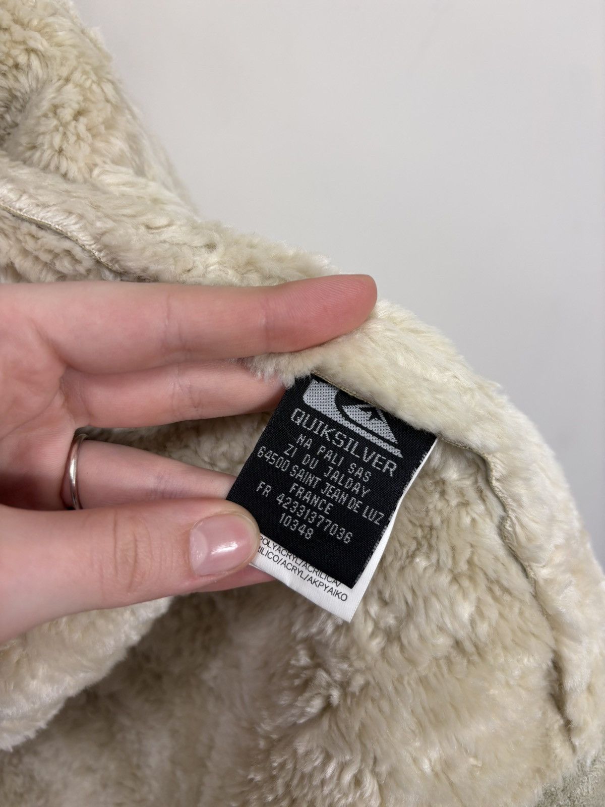Quiksilver Vintage Quiksilver Men’s Pale Green Sheepskin Jacket Coat Size US L / EU 52-54 / 3 - 14 Thumbnail