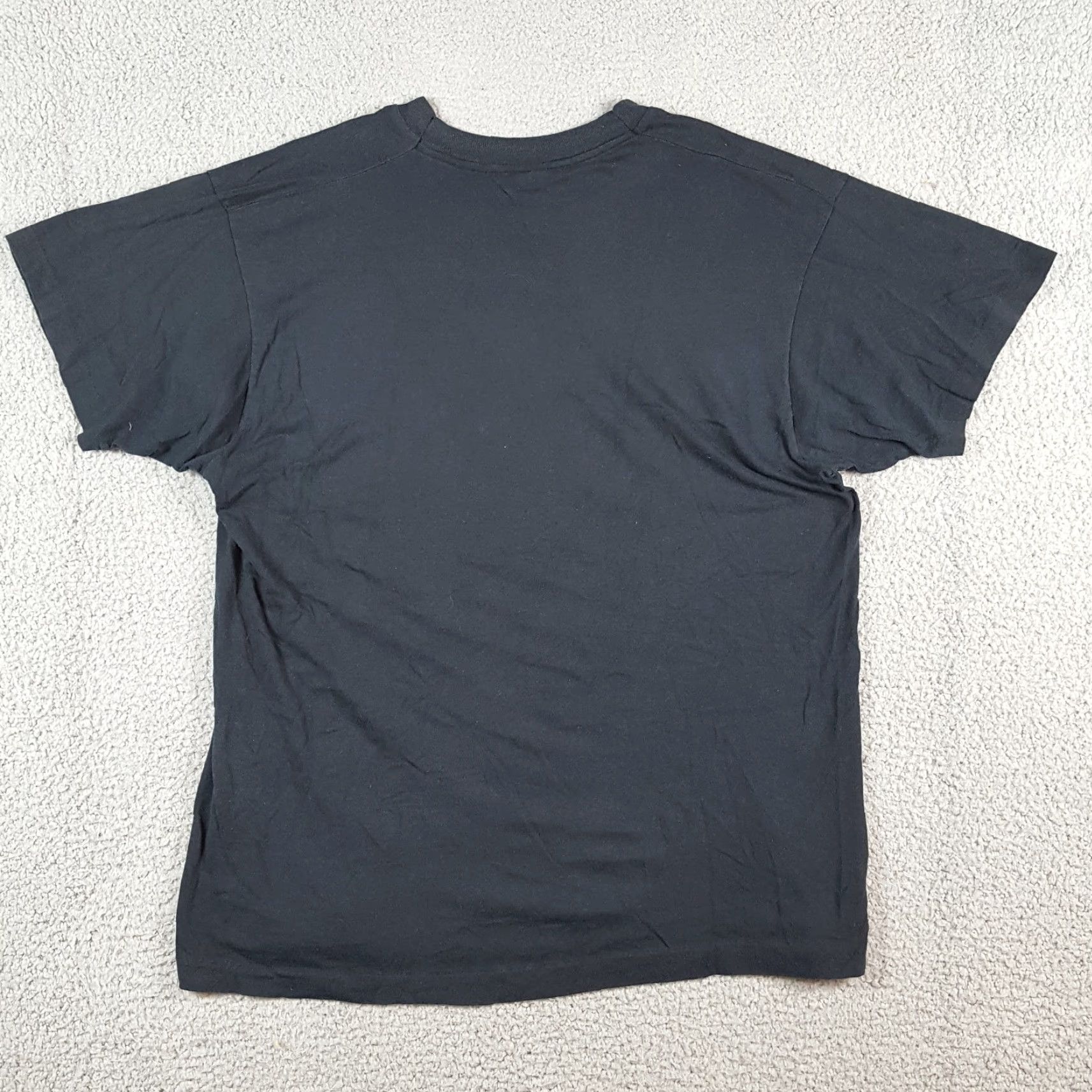 Vintage VINTAGE Screen Stars T-Shirt Mens XL Solid Black 90s Grunge Solidarity Day Marion VA Embroidered Logo Rainbow 90s Vintage Y2K Human Rights Shirt Size US XL / EU 56 / 4 - 5 Thumbnail