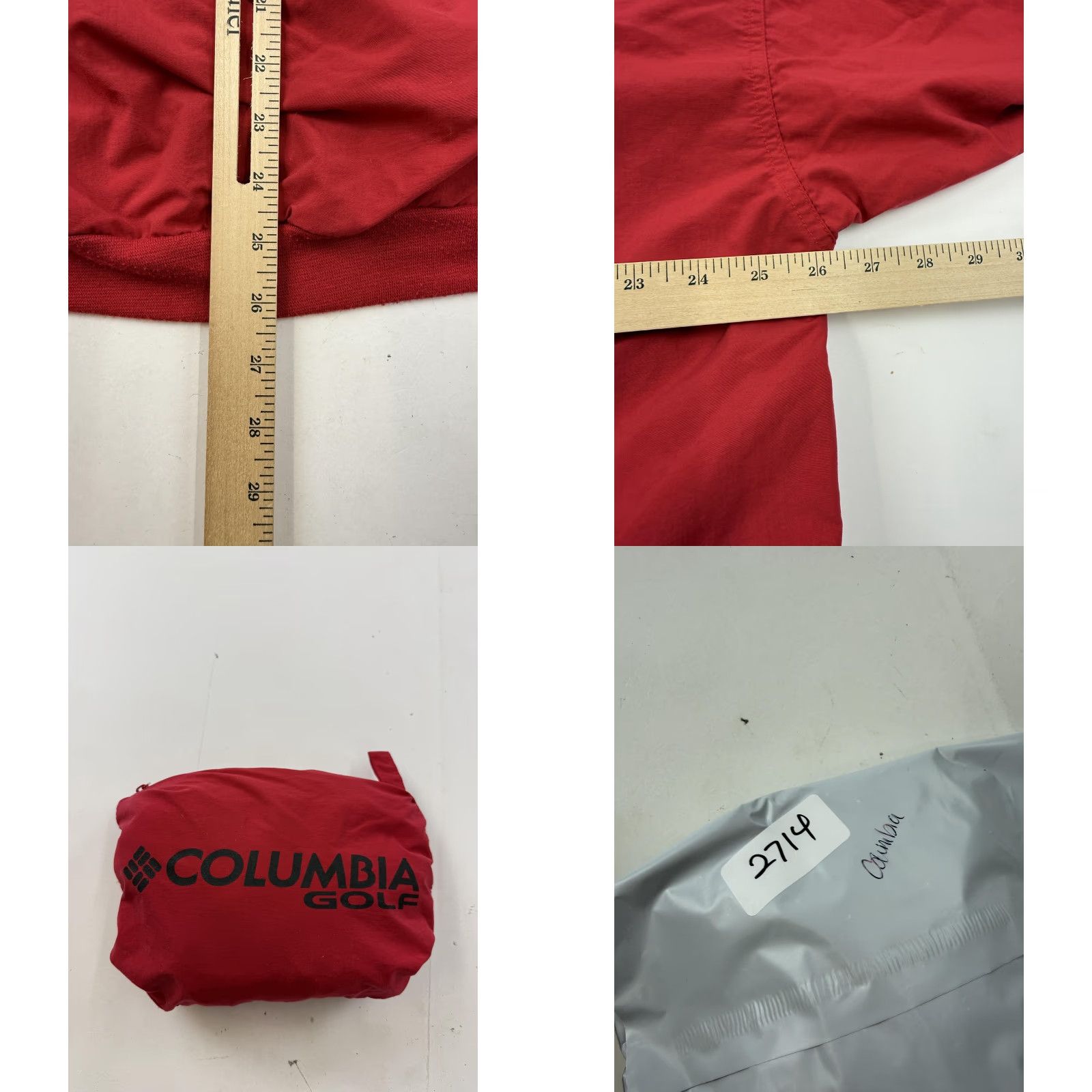 Vintage Columbia PFG Jacket Mens L Red V-Neck Packable Windbreaker Pullover Golf Jacket Size US L / EU 52-54 / 3 - 8 Thumbnail