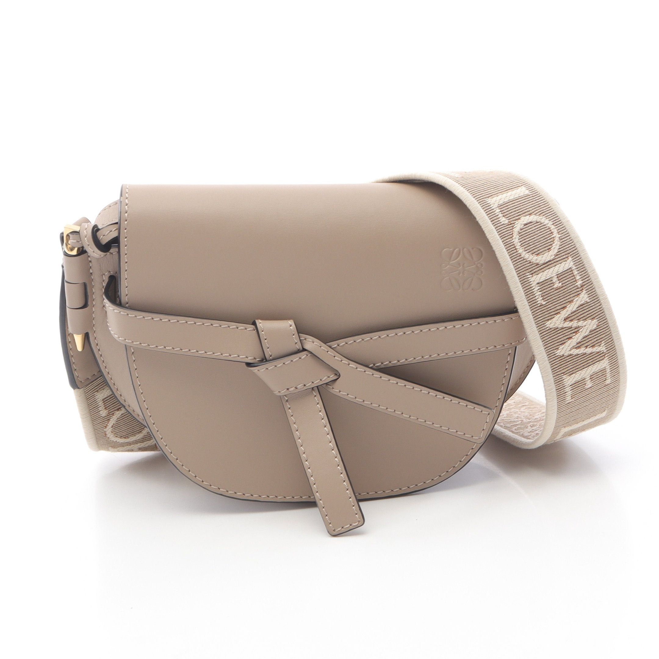 Loewe Loewe Gate Dual Bag Mini Shoulder Leather Gray Beige Size ONE SIZE - 1 Thumbnail