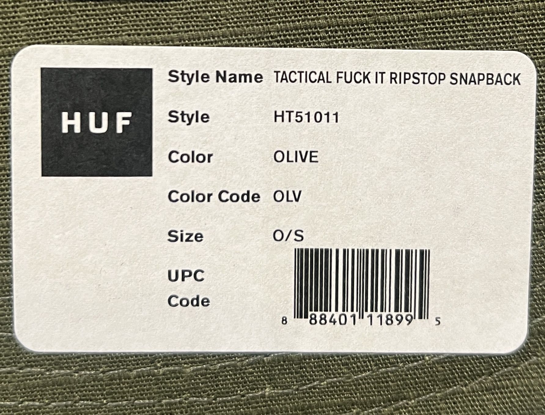 Huf Tactical Fuck It Ripstop Snapback Size ONE SIZE - 4 Thumbnail