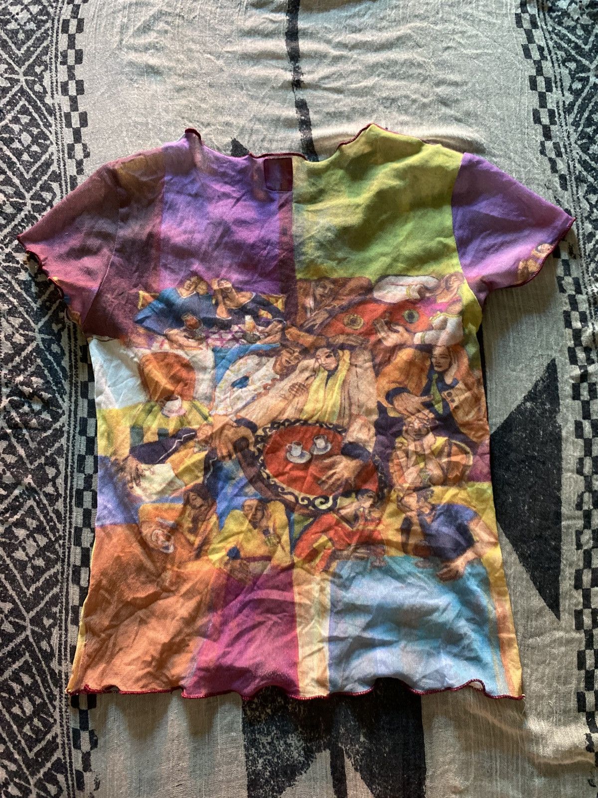 Japanese Brand Japanese jean paul gaultier style mesh art tee Size US S / EU 44-46 / 1 - 2 Thumbnail