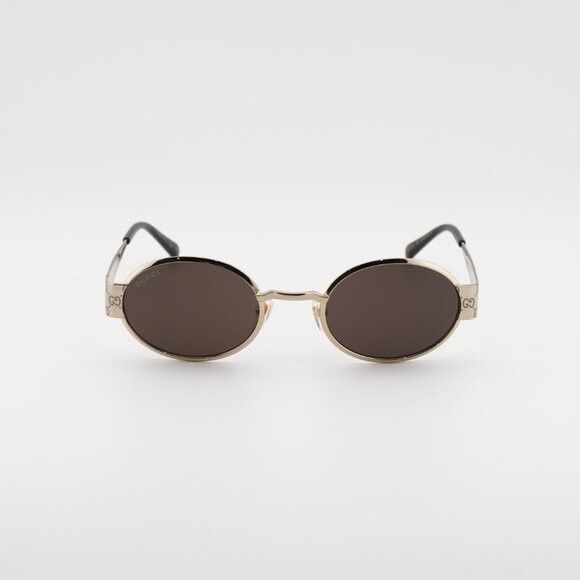 Gucci Gucci GG1854S 005 Sunglasses Shiny Gold with GG Pathern Oval Size ONE SIZE - 2 Thumbnail
