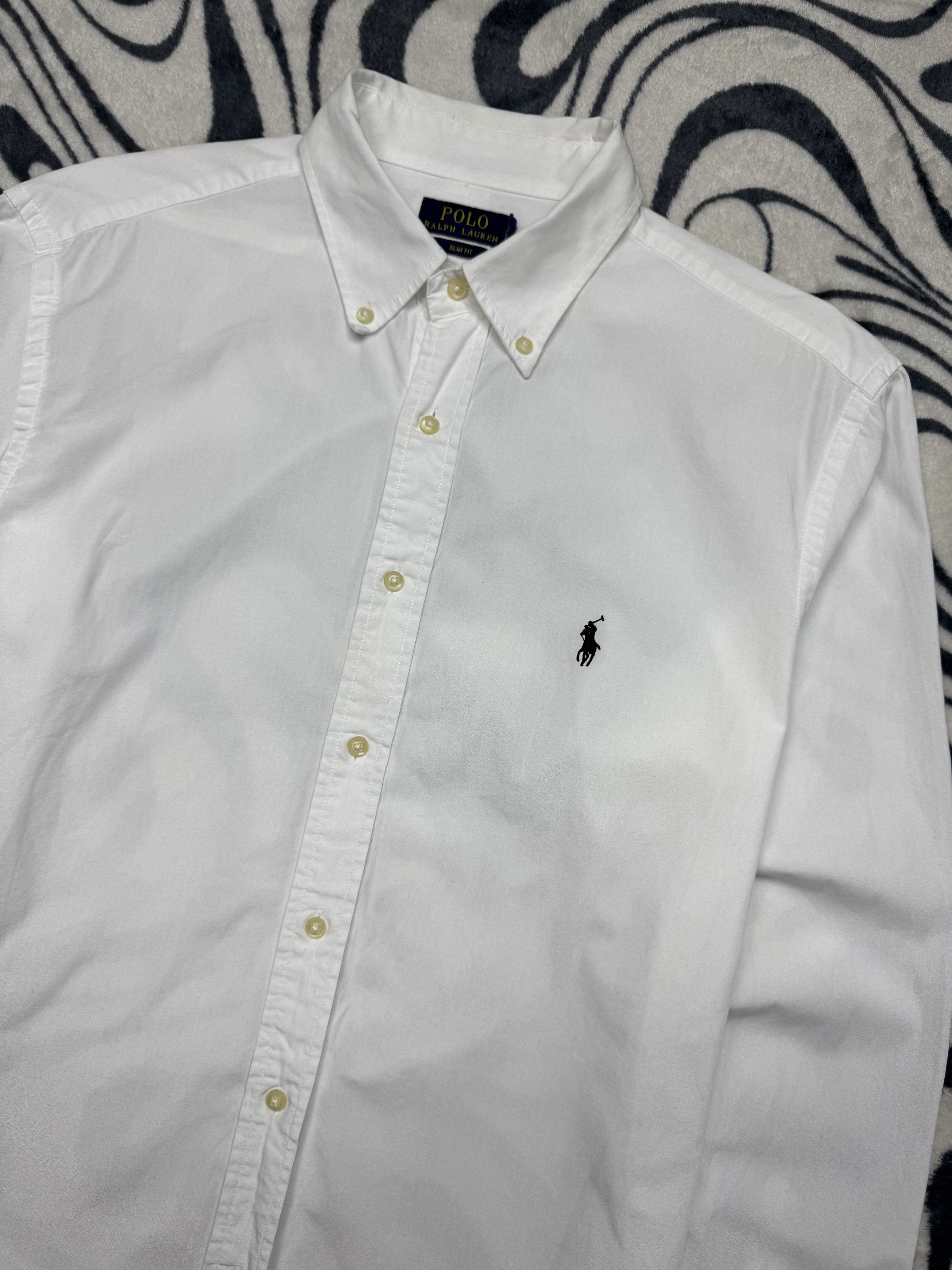 Polo Ralph Lauren Polo Ralph Lauren Mens Long Sleeve White Shirt Slim Fit Size US L / EU 52-54 / 3 - 2 Thumbnail