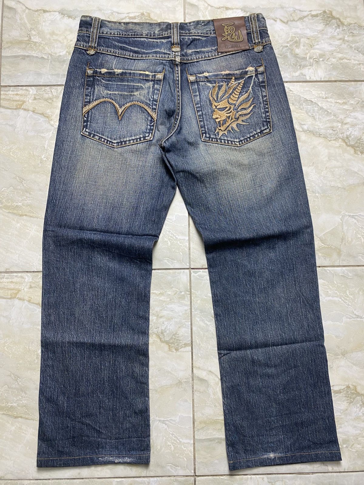 Japanese Brand Oniarai Devil@Satan Embroidered Jeans Size US 32 / EU 48 - 3 Thumbnail