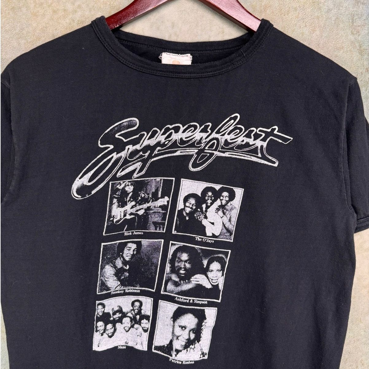 Vintage VTG 1981 SuperFest Rnb/Soul Concert T Shirt Sz L Black Size US L / EU 52-54 / 3 - 4 Thumbnail