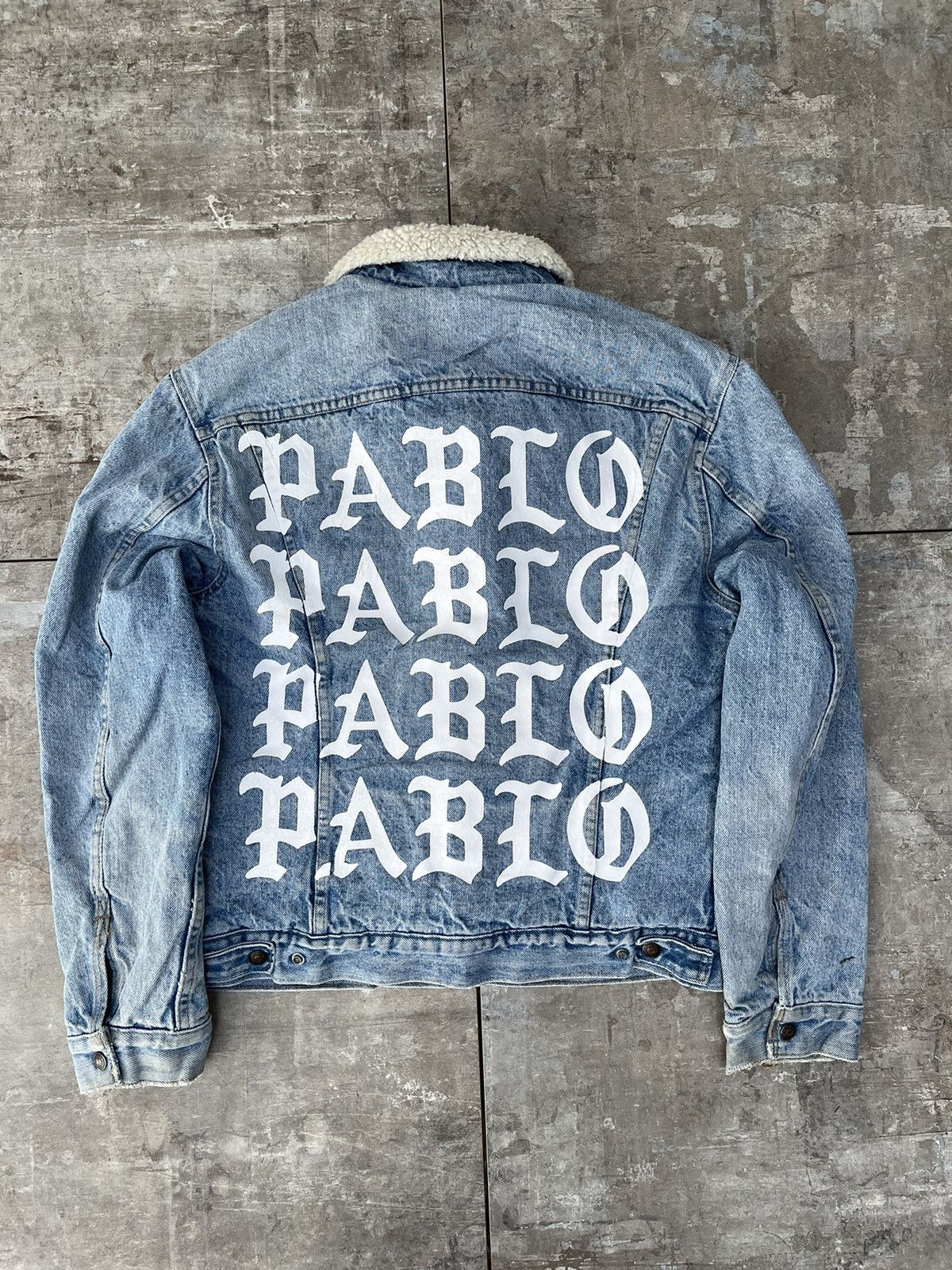 Life of pablo denim jacket hotsell