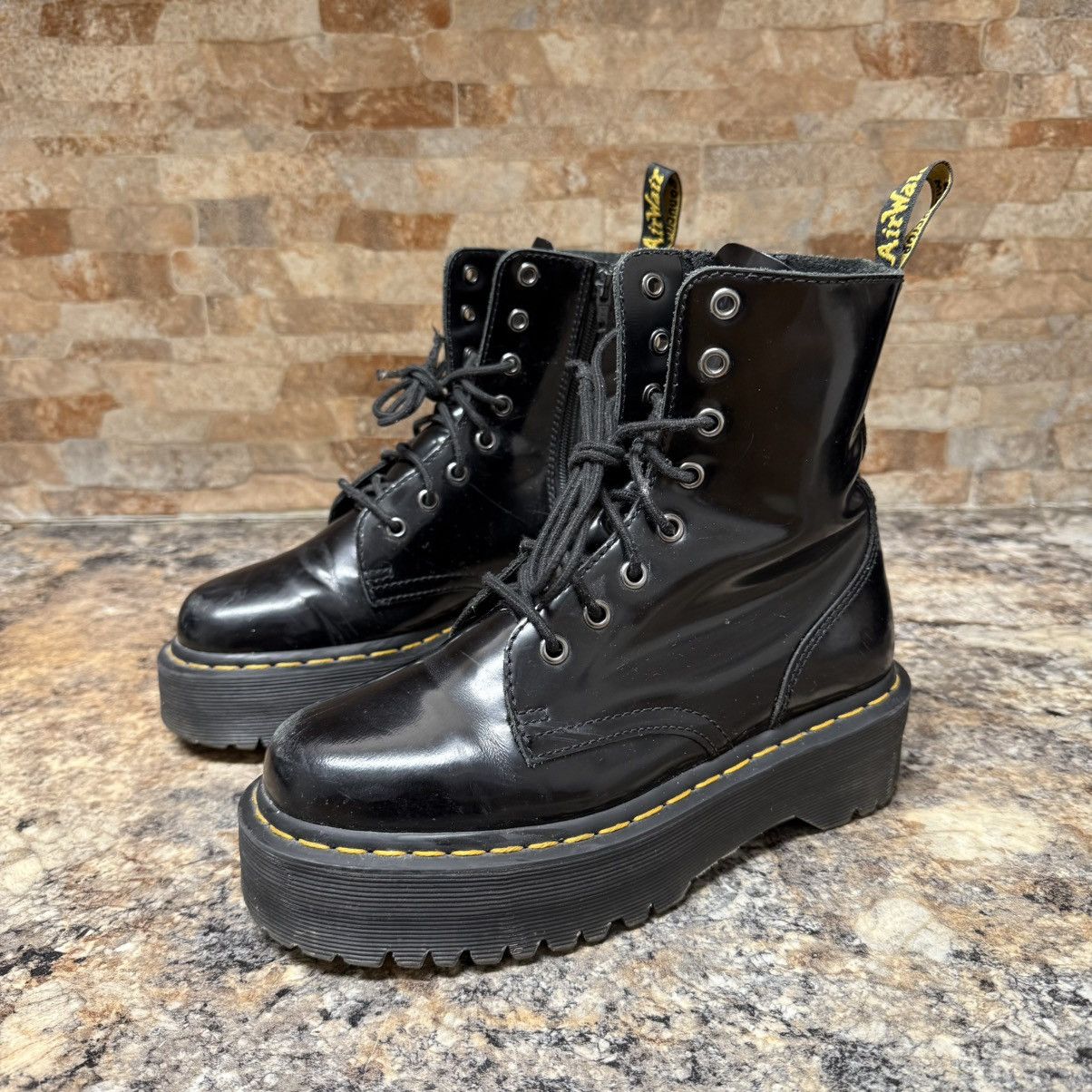 Dr. Martens Dr. Martens Jadon Womens Leather Platform Boots Black Size 7 Size US 7 / IT 37 - 3 Thumbnail