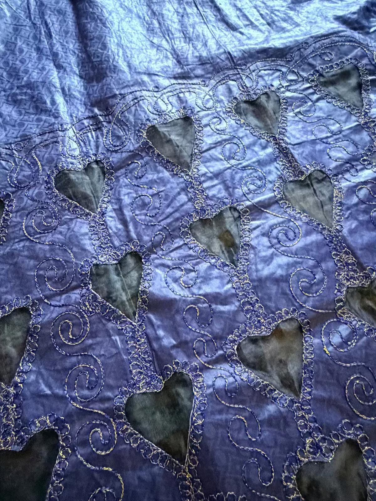 Other Embroidered Artisan Indigo Heart Kaftan 80s Size ONE SIZE - 5 Thumbnail