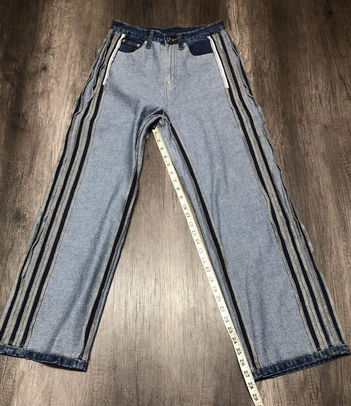Japanese Brand me+em select Jeans Rare Design (unisex) Size US 28 / EU 44 - 6 Thumbnail