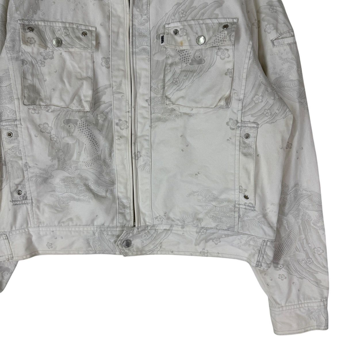 Japanese Brand Vintage Tora Koi Fish Motive Worker jacket Size US L / EU 52-54 / 3 - 9 Thumbnail