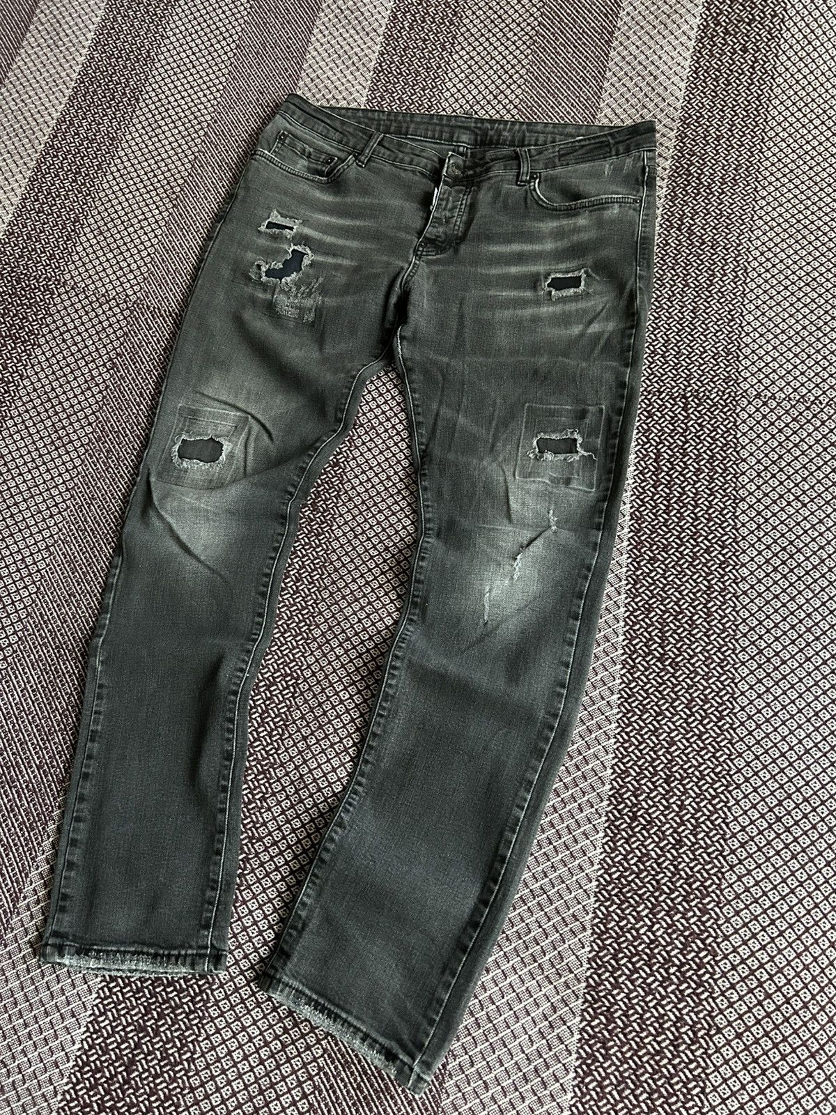Dsquared2 Dsquared2 Distressed Black Denim Jeans Wash Italy Size 52 Size US 36 / EU 52 - 2 Thumbnail