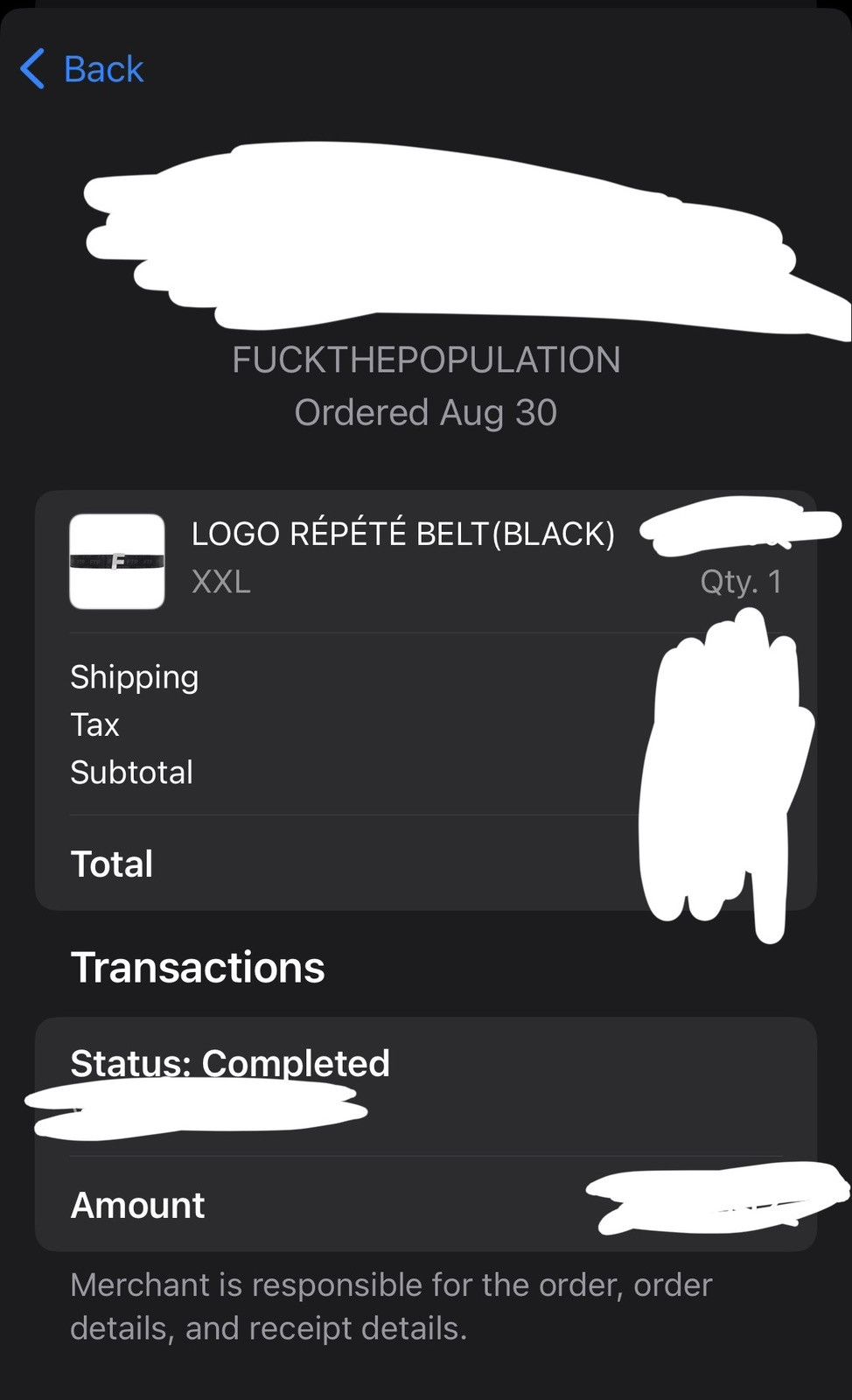 Fuck The Population FTP Répété Belt Size ONE SIZE - 4 Thumbnail