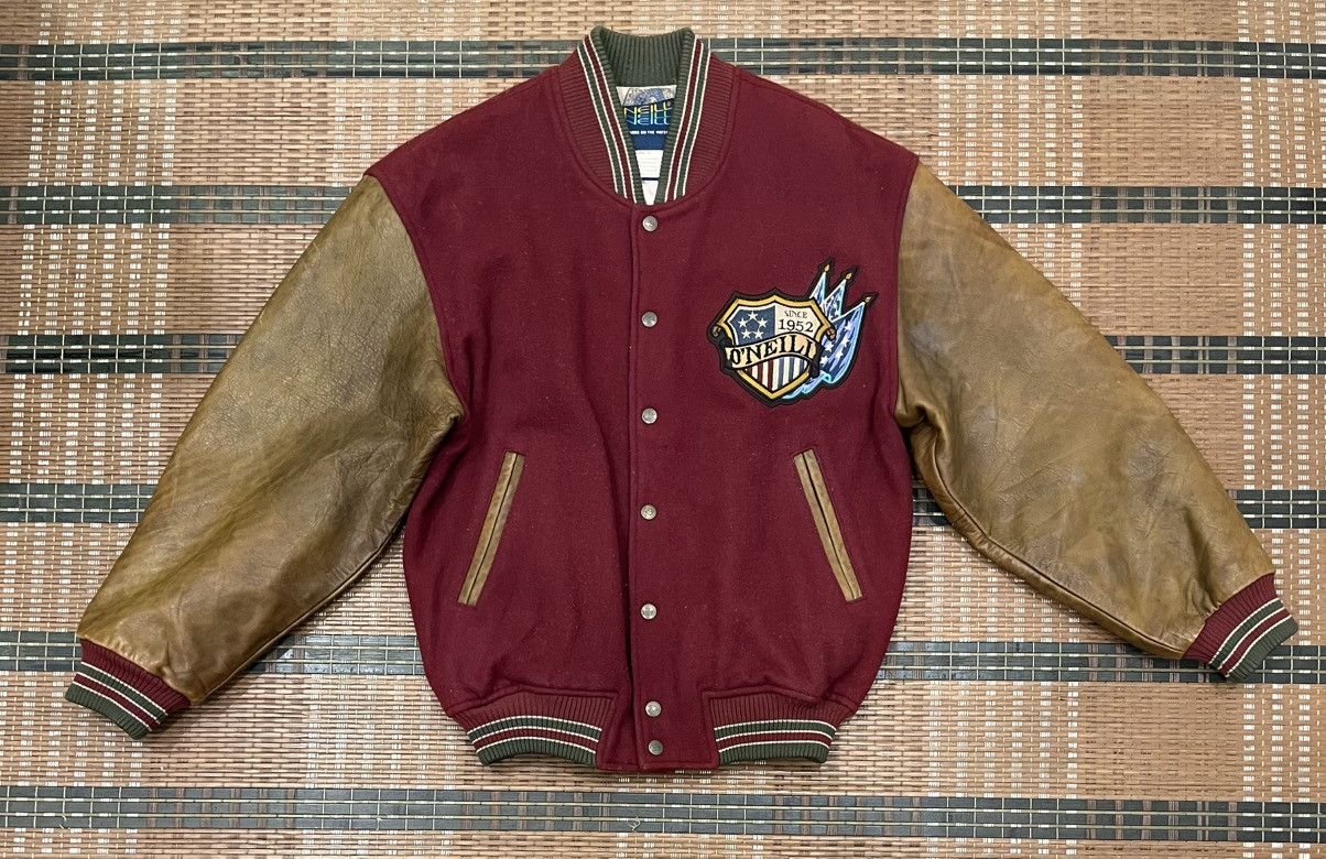 O'Neill Vintage 90s O’Neill With Friendship Suede Varsity Jacket Size US L / EU 52-54 / 3 - 1 Thumbnail