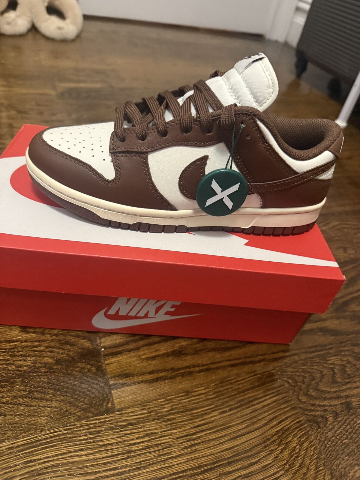 Nike Brown and White Nike Dunk Low Size US 7 / IT 37 - 1 Thumbnail
